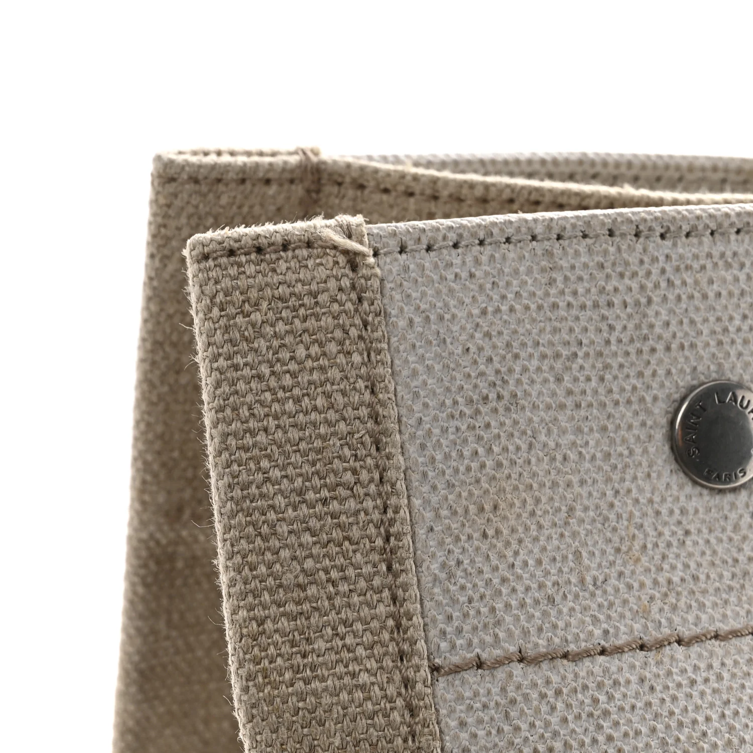 Linen Calfskin Rive Gauche Tote Greggio Natural - Top Club