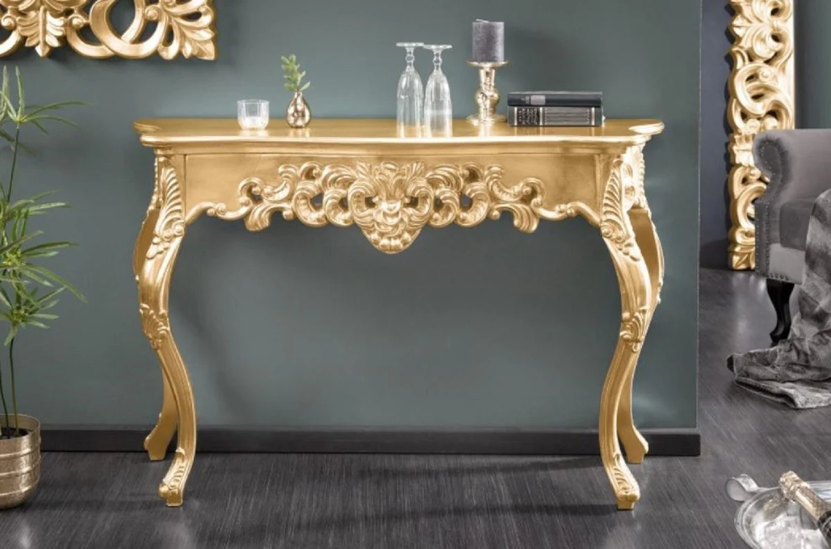 Baroque Console Gold - Handcrafted console table with elegant decorations - Baroque furniture