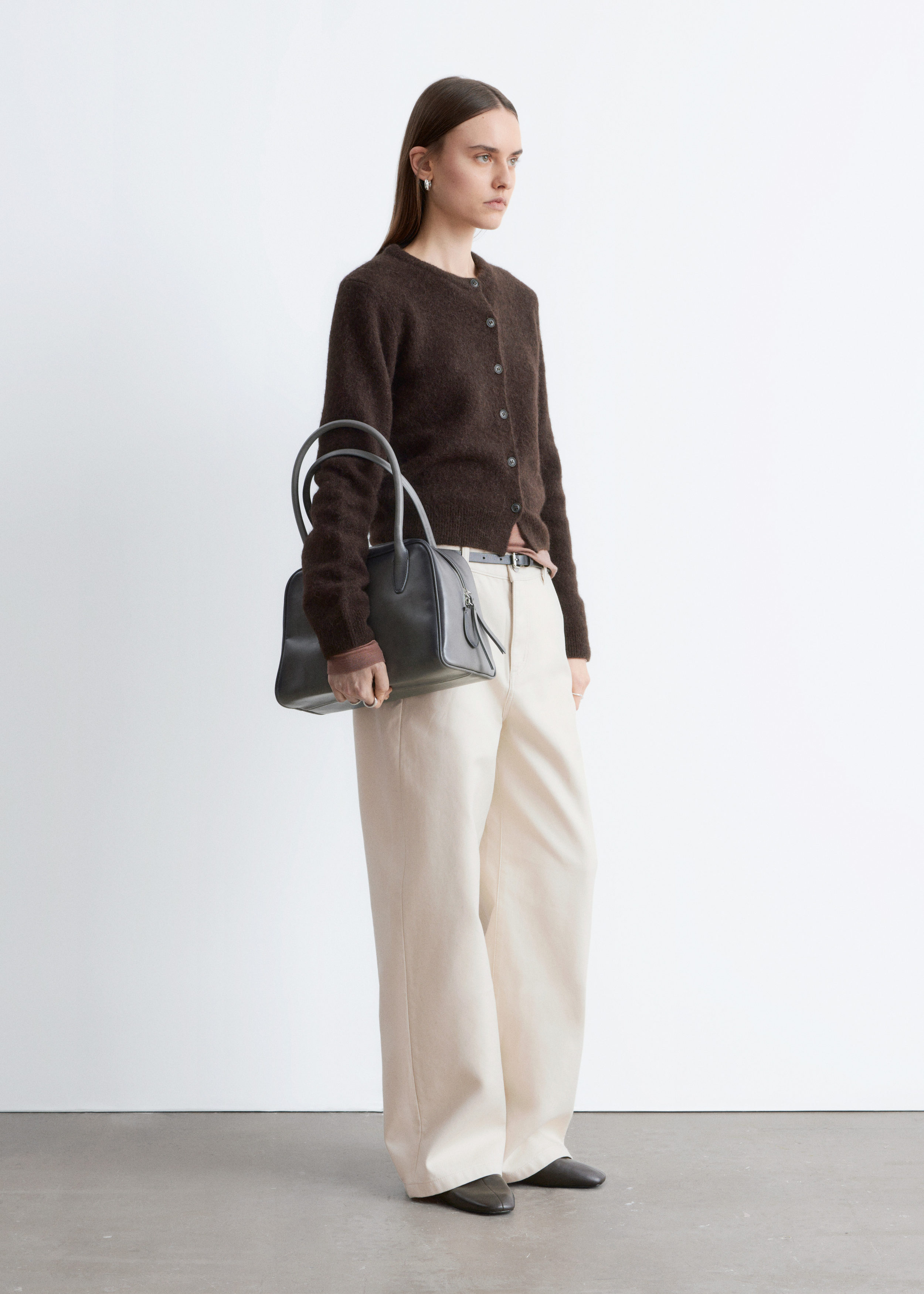 & Other Stories RELAXED WIDE-LEG COTTON TROUSERS