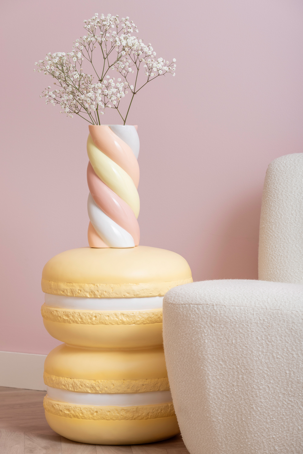 Kruk Macaron - Zachtgeel