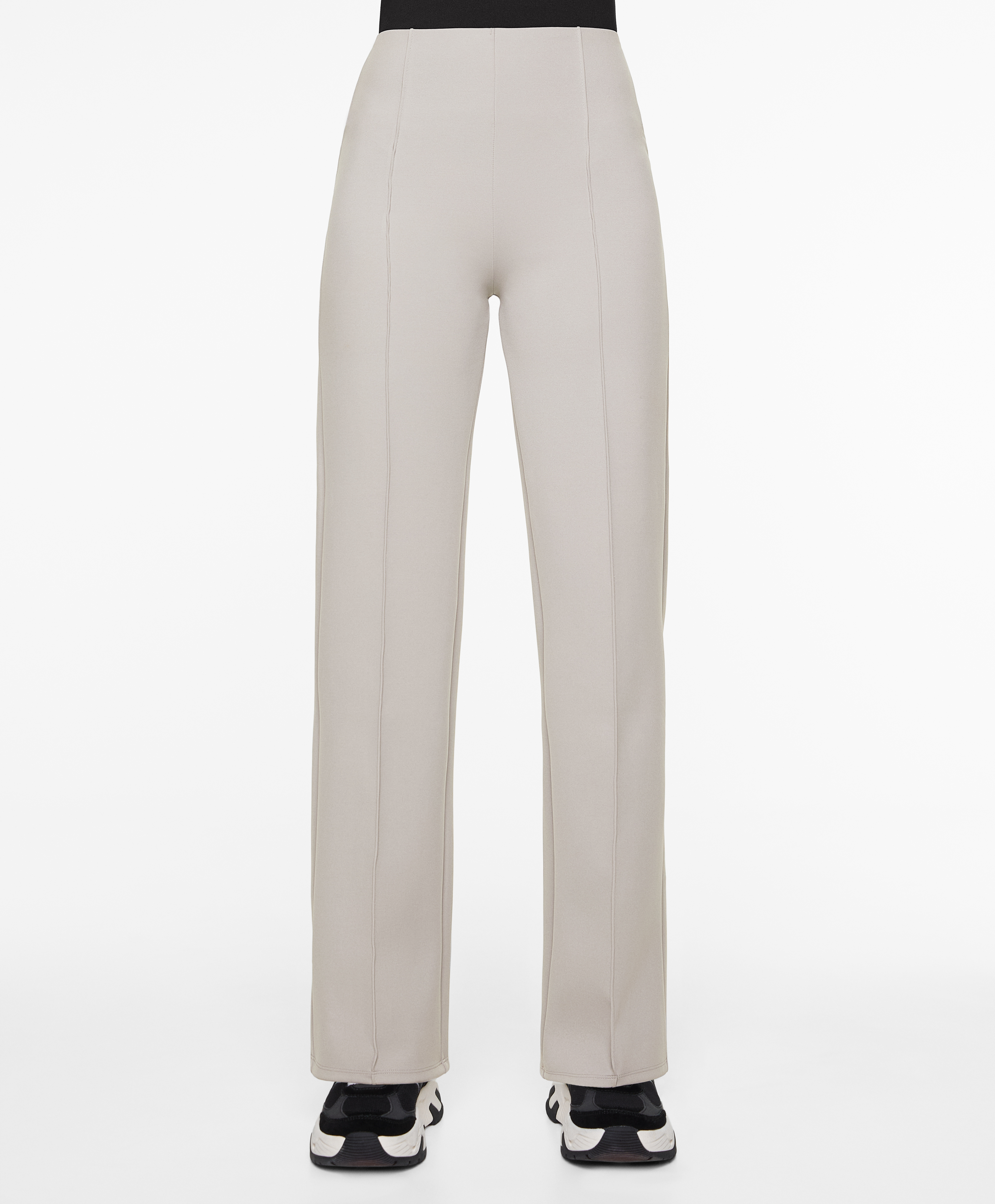 OYSHO Neoprene-effect straight-leg trousers