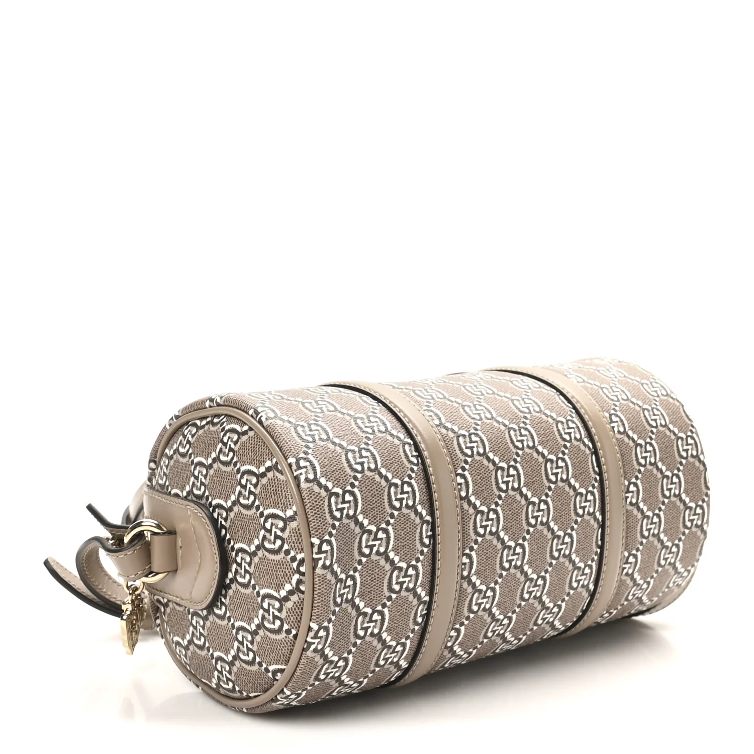 GG Shadow Monogram Ophidia Top Handle Bowler Bag Taupe - Top Club