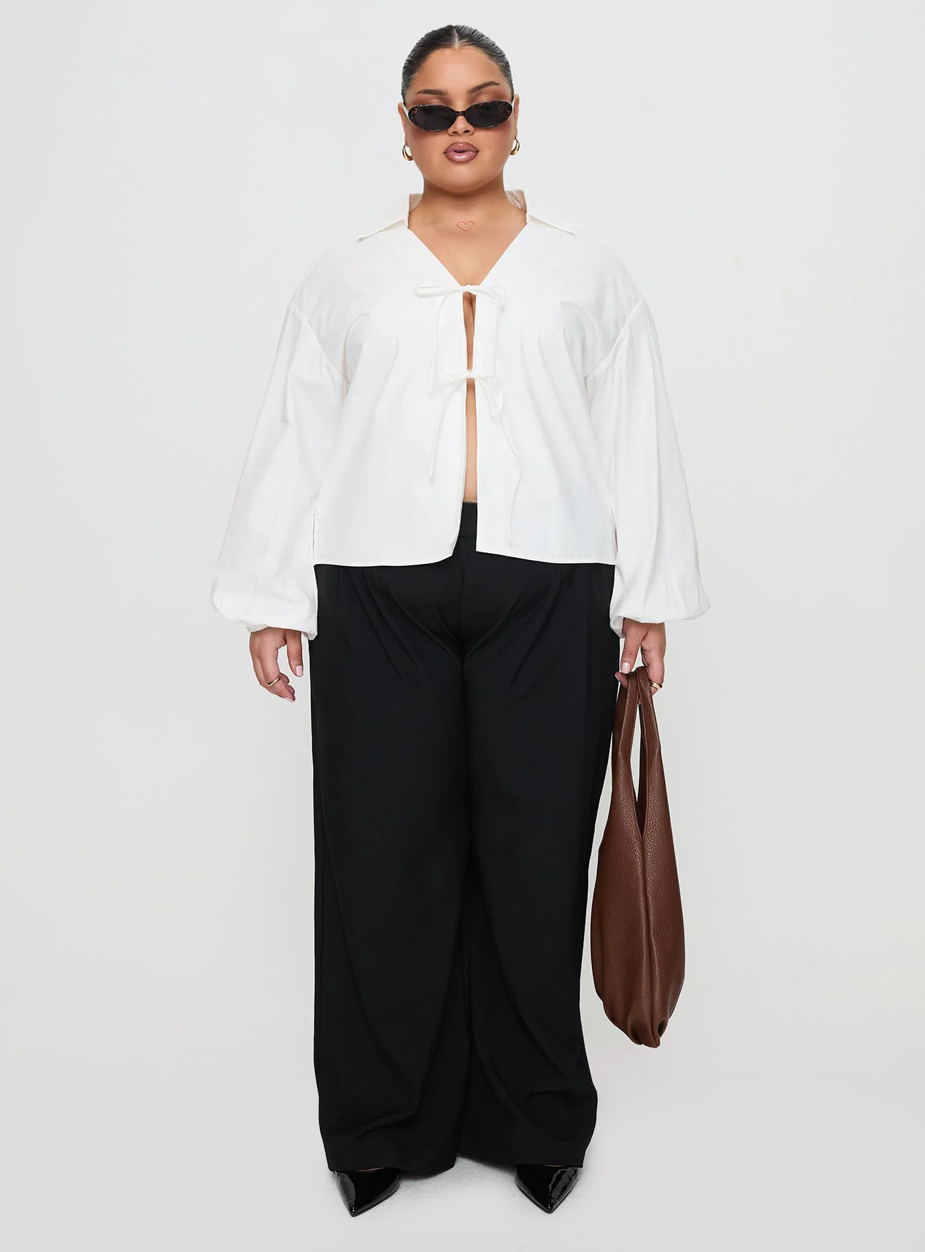 Rinon Long Sleeve Top White Curve