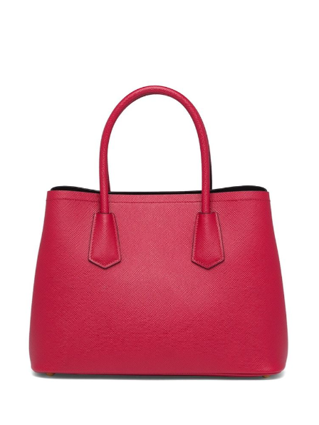 PP Small Saffiano Leather Double PP Bag in Black - Top Club