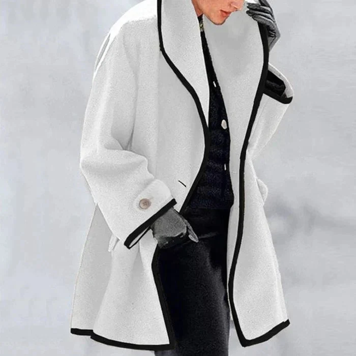 Manteau classique en mélange de laine pour l'automne et l'hiver