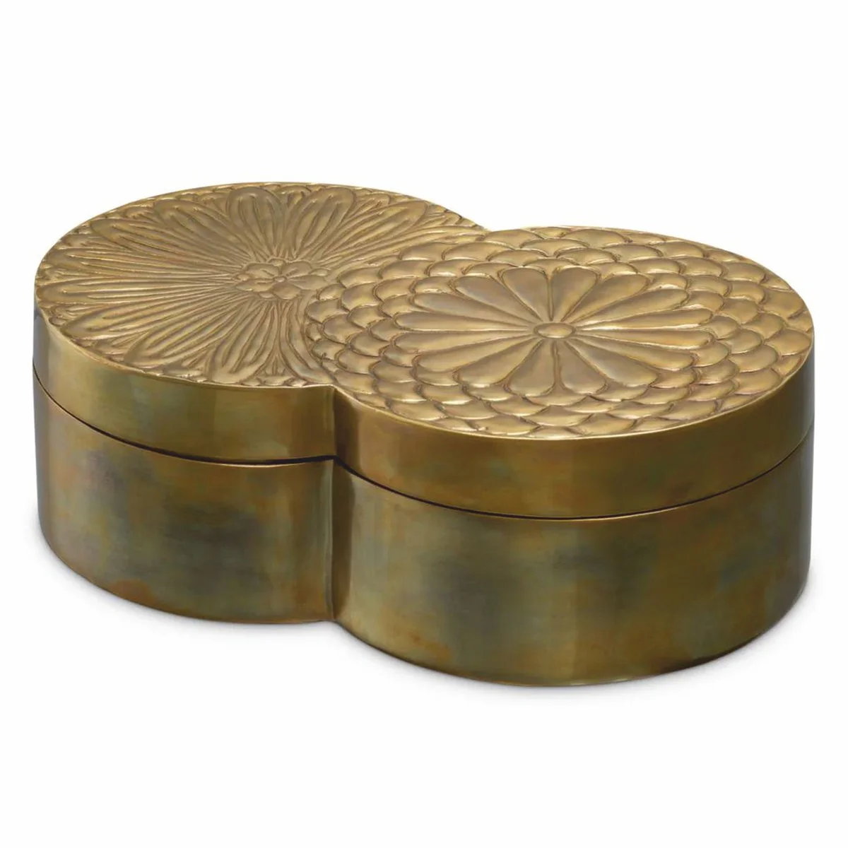 Luxury storage box antique brass 28 cm - luxury accessories