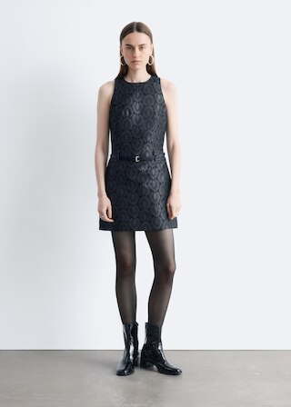 & Other Stories BROCADE MINI DRESS