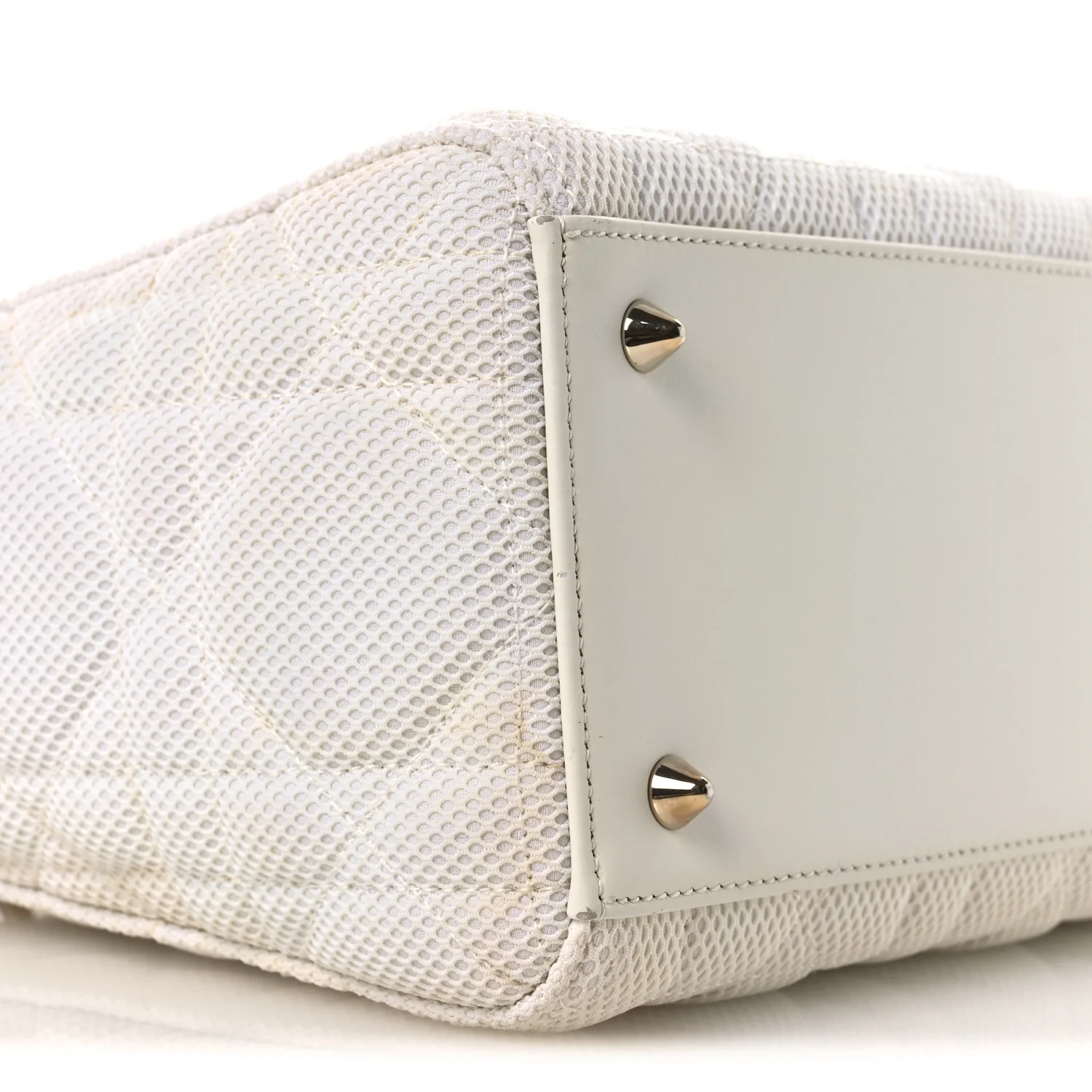 Macrocannage Technical Fabric Medium Lady Dior White - Top Club