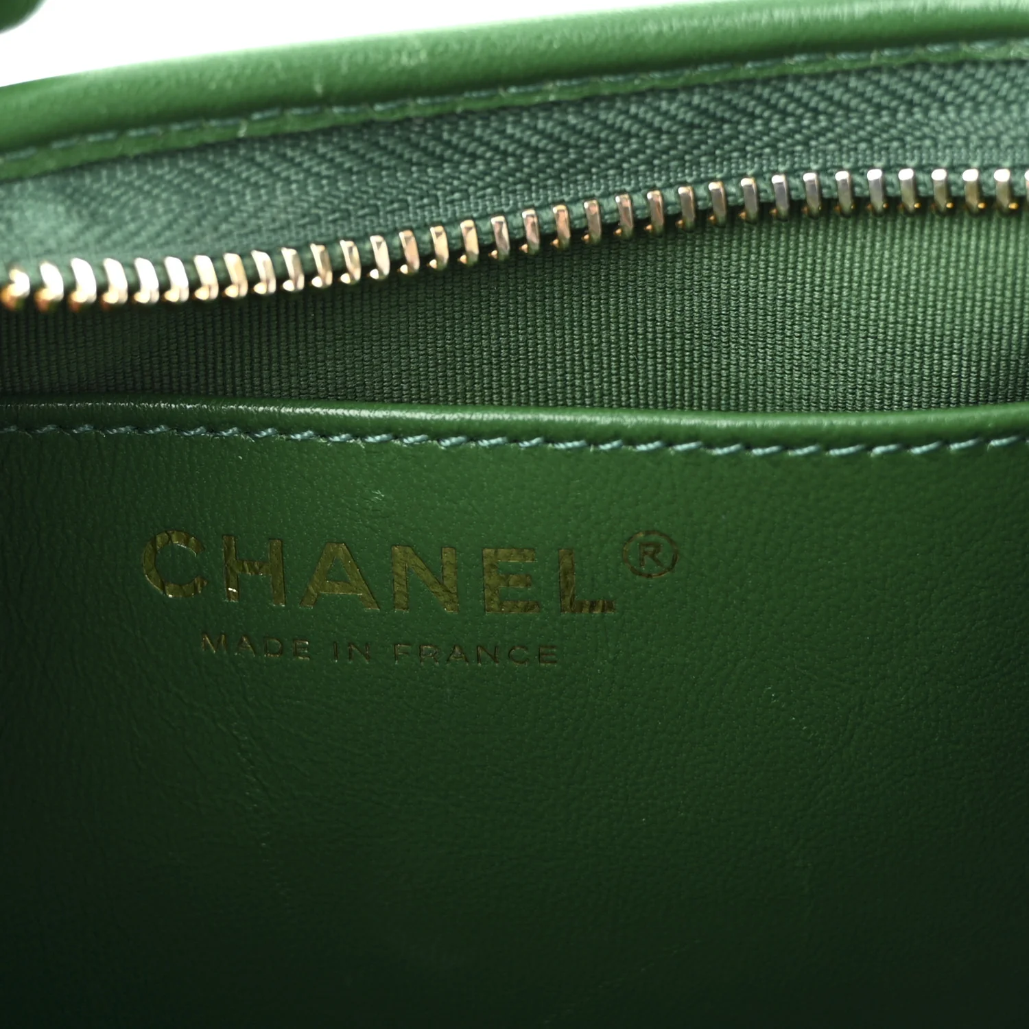Shiny Crumpled Lambskin Quilted Small CC Funky Town Hobo Green - Top Club