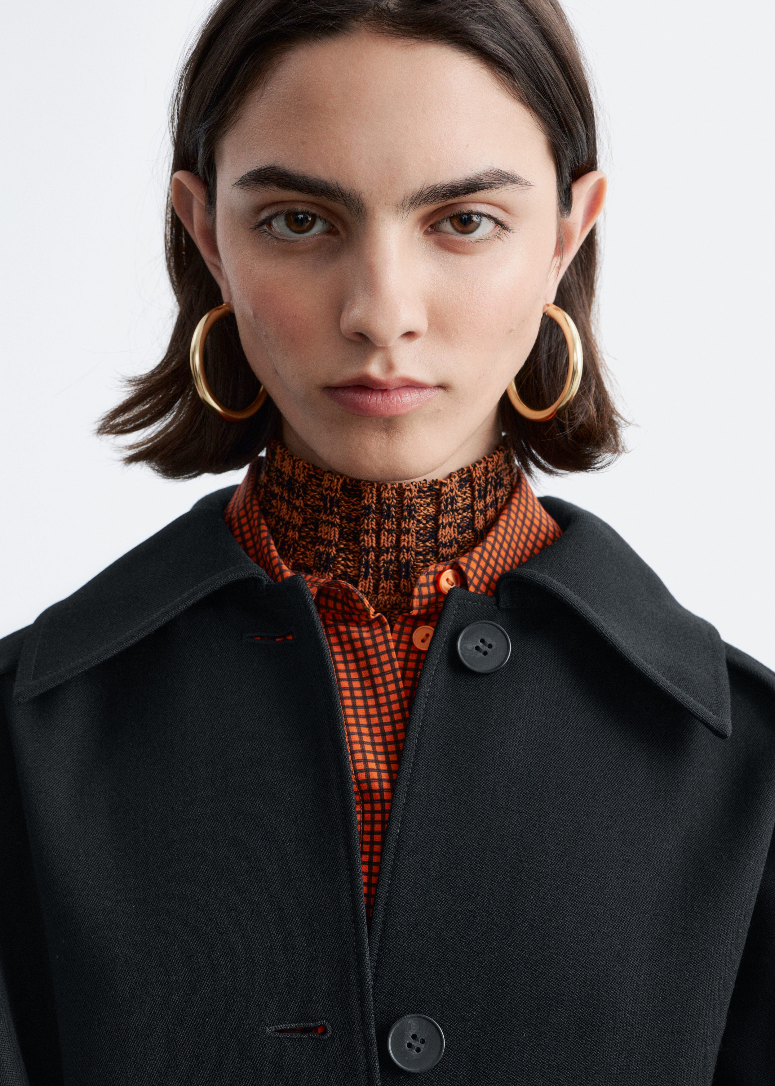 & Other Stories TIE-BELT WOOL TRENCH COAT