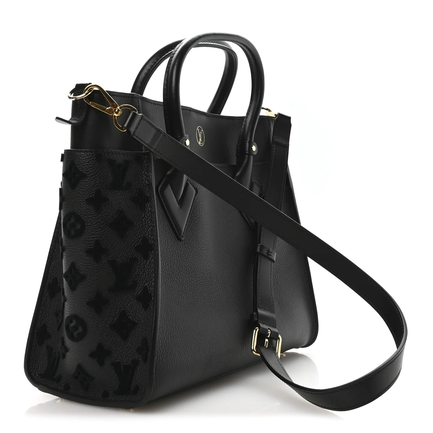 Calfskin Monogram Tufting On My Side Black - Top Club