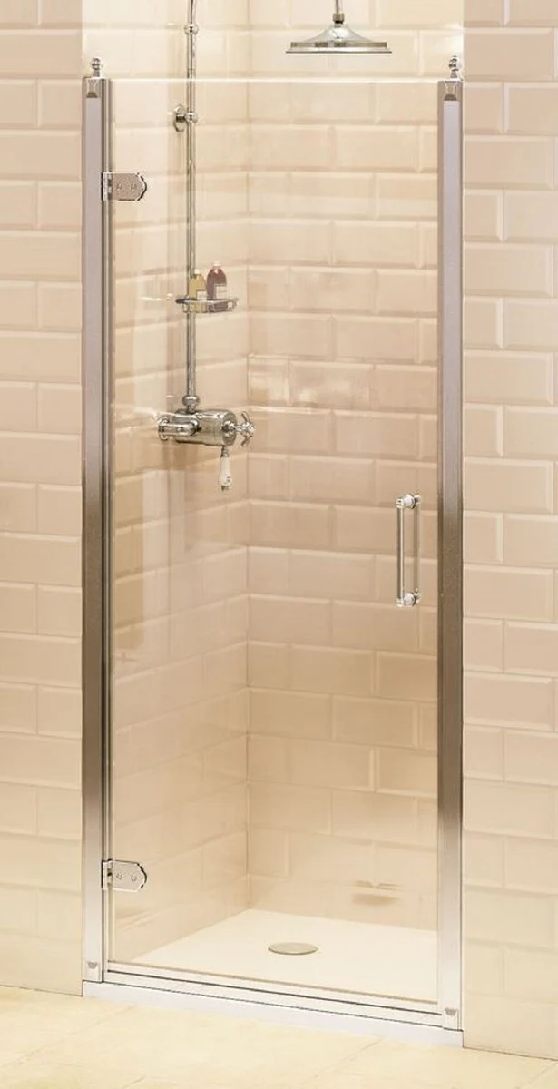 Luxury bathroom shower door silver - various sizes - shower cubicles glass hinged door - bathroom accessories - luxury shower doors - luxury quality