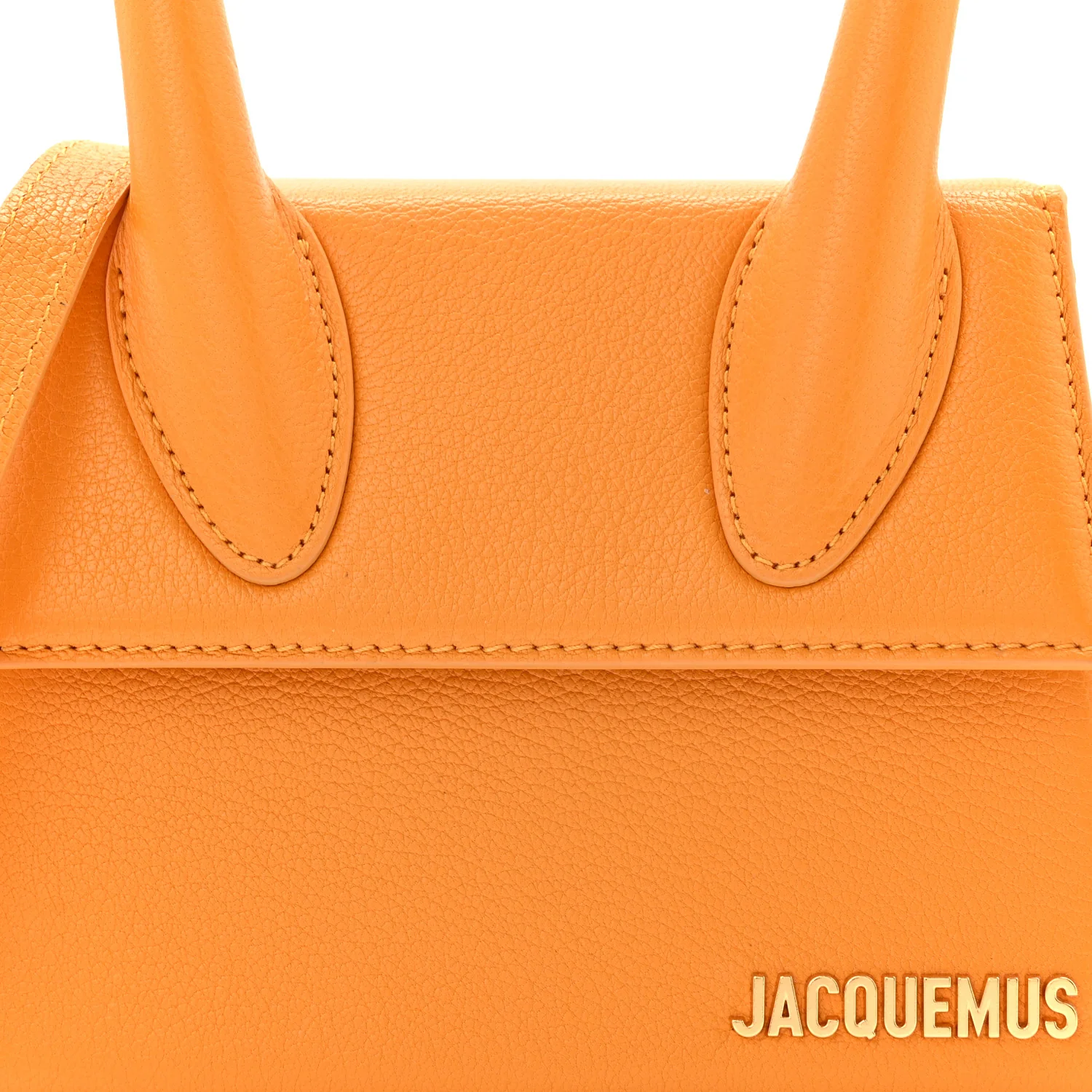 Grained Calfskin Le Chiquito Moyen Dark Orange - Top Club