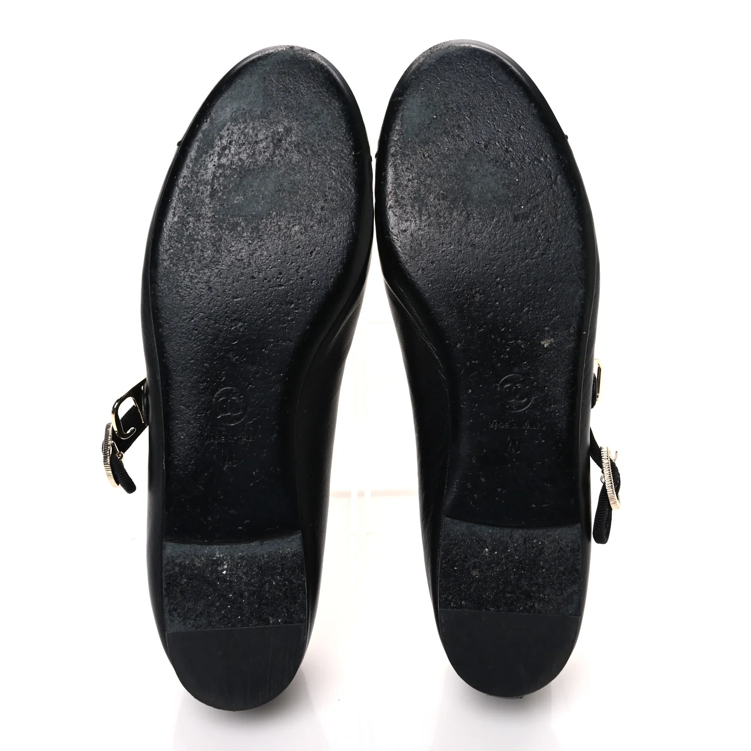 Lambskin Mary Jane Flats 40 Black - Top Club