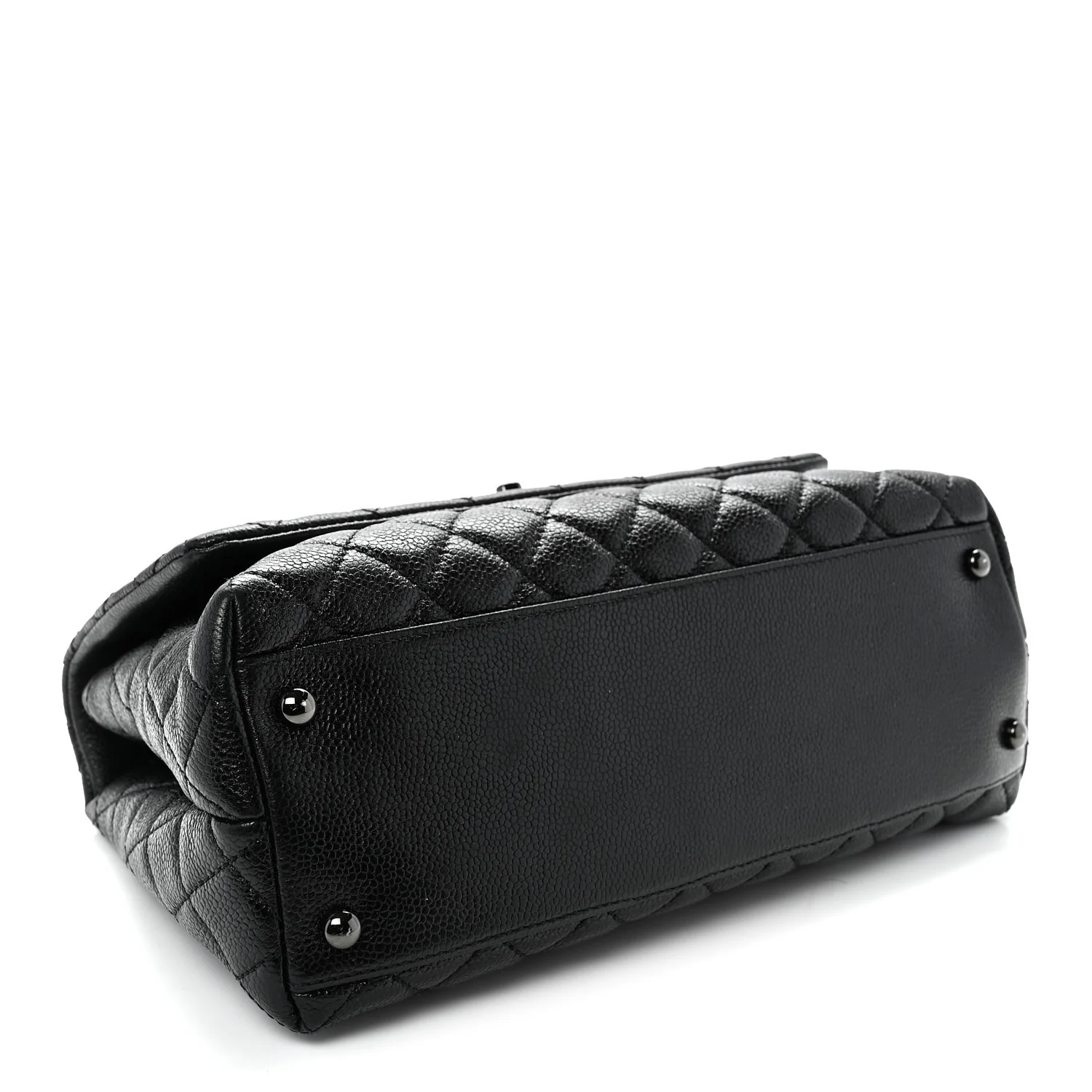 Caviar Quilted Small Coco Handle Flap So Black - Top Club