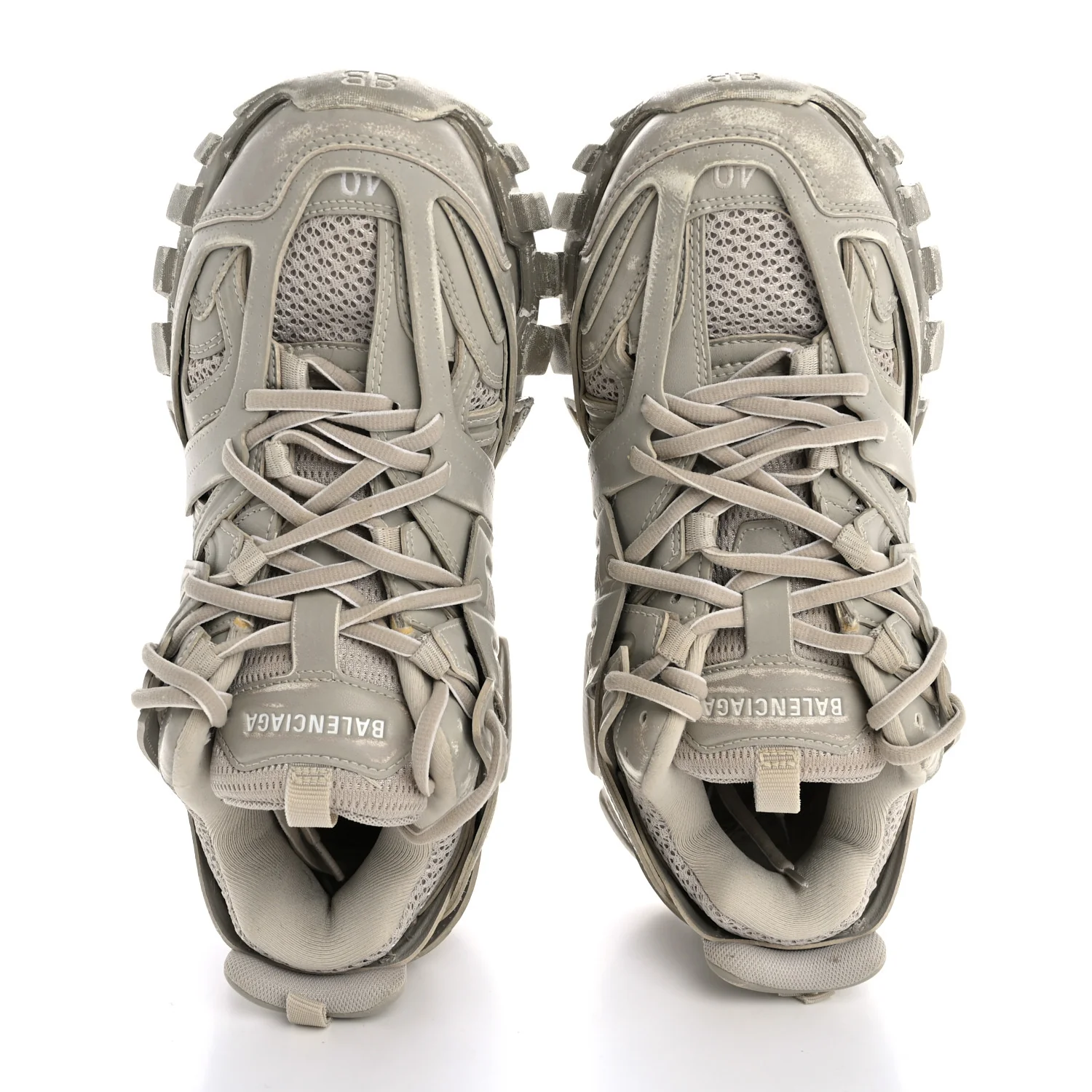 Mesh Rubber Womens Track Sneakers 40 Balenciaga Grey