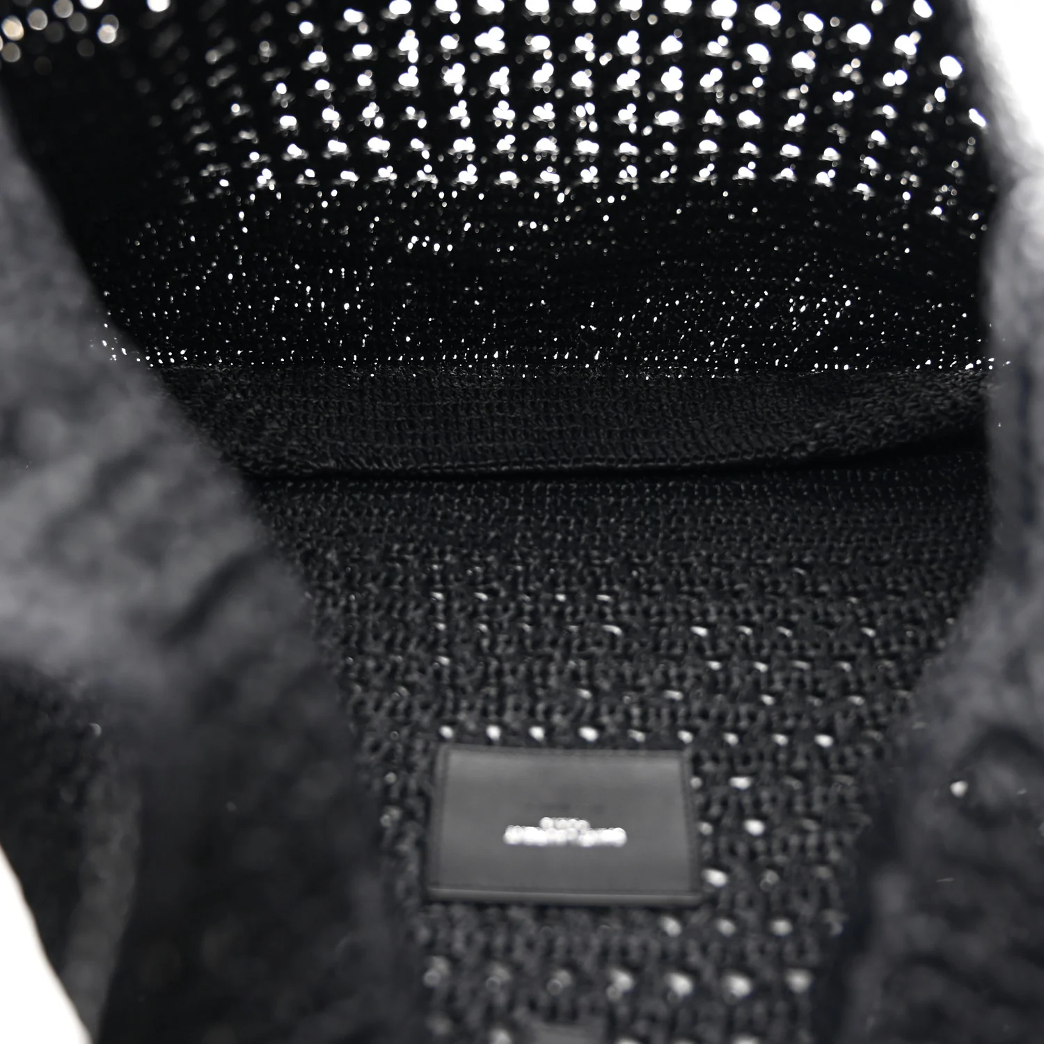 Raffia Monogram Le 5 A 7 Medium Tote Black - Top Club