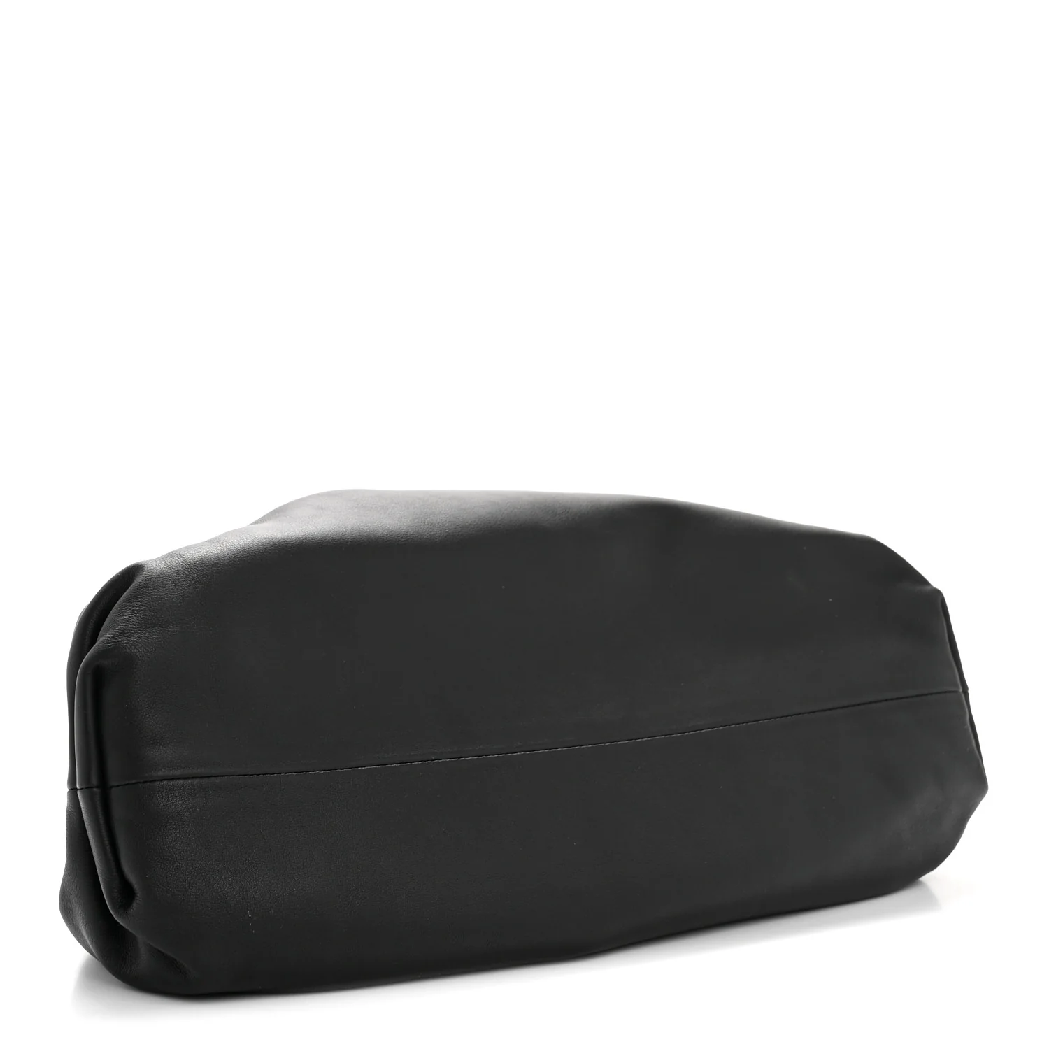 Smooth Butter Calf The Pouch Oversized Clutch Black - Top Club