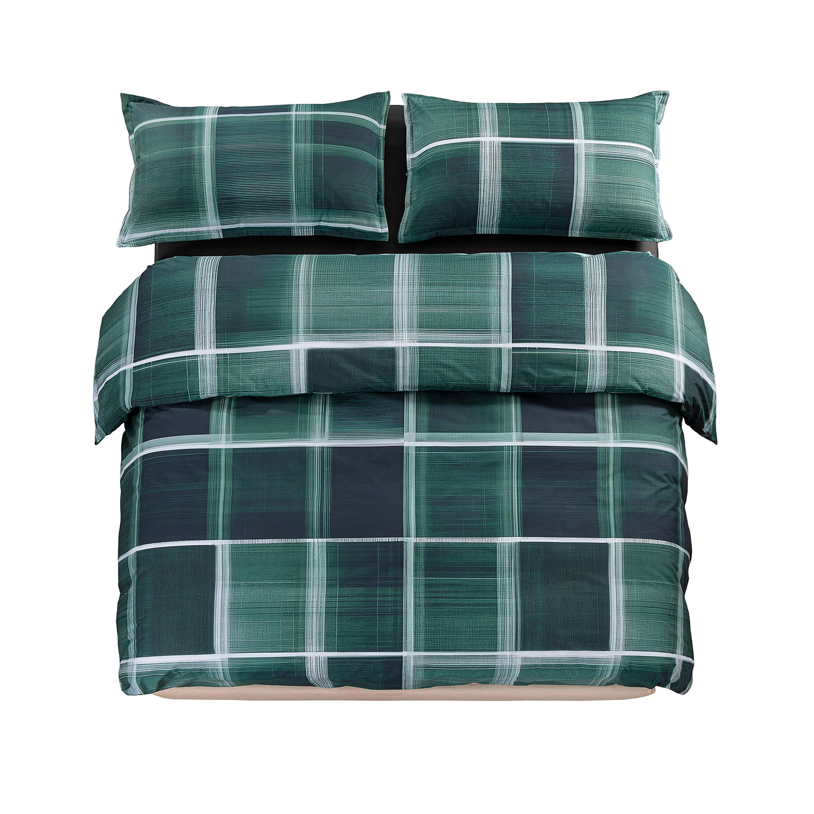 Copripiumino Con Federe In Percalle Psychedelic Checks Matrimoniale Blue Royal Diesel