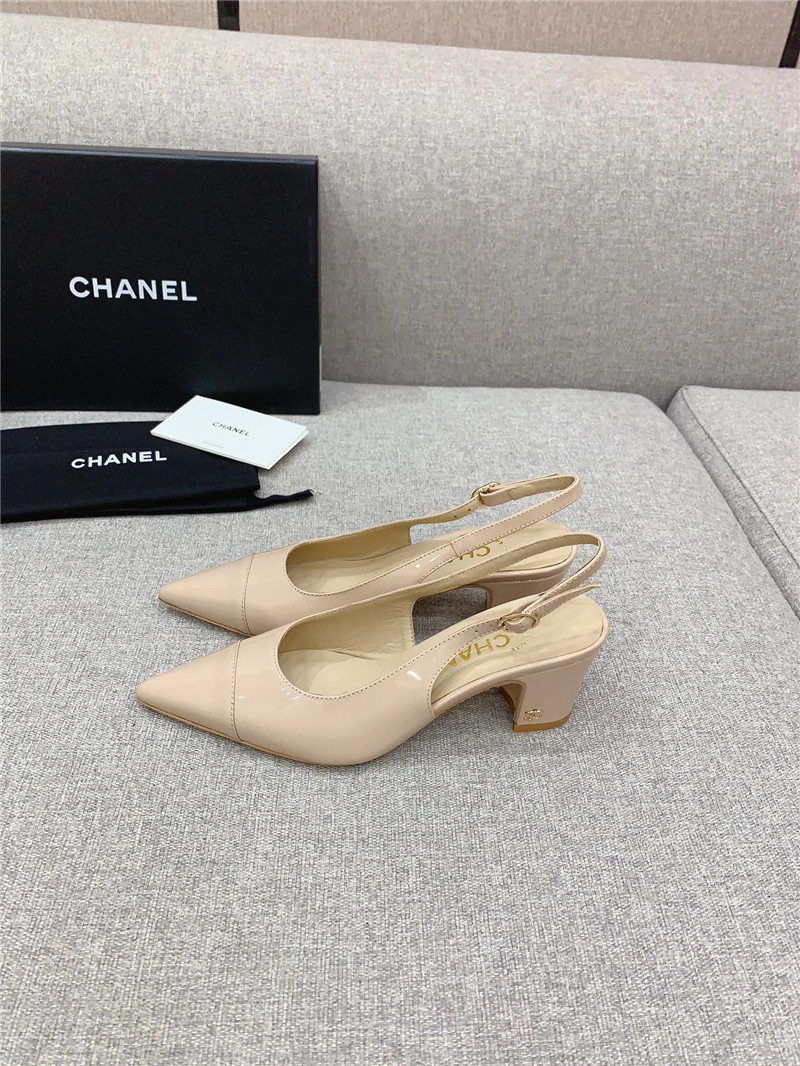 chanel classic sling back thick heel sandals - Sneaker Replica Workshop