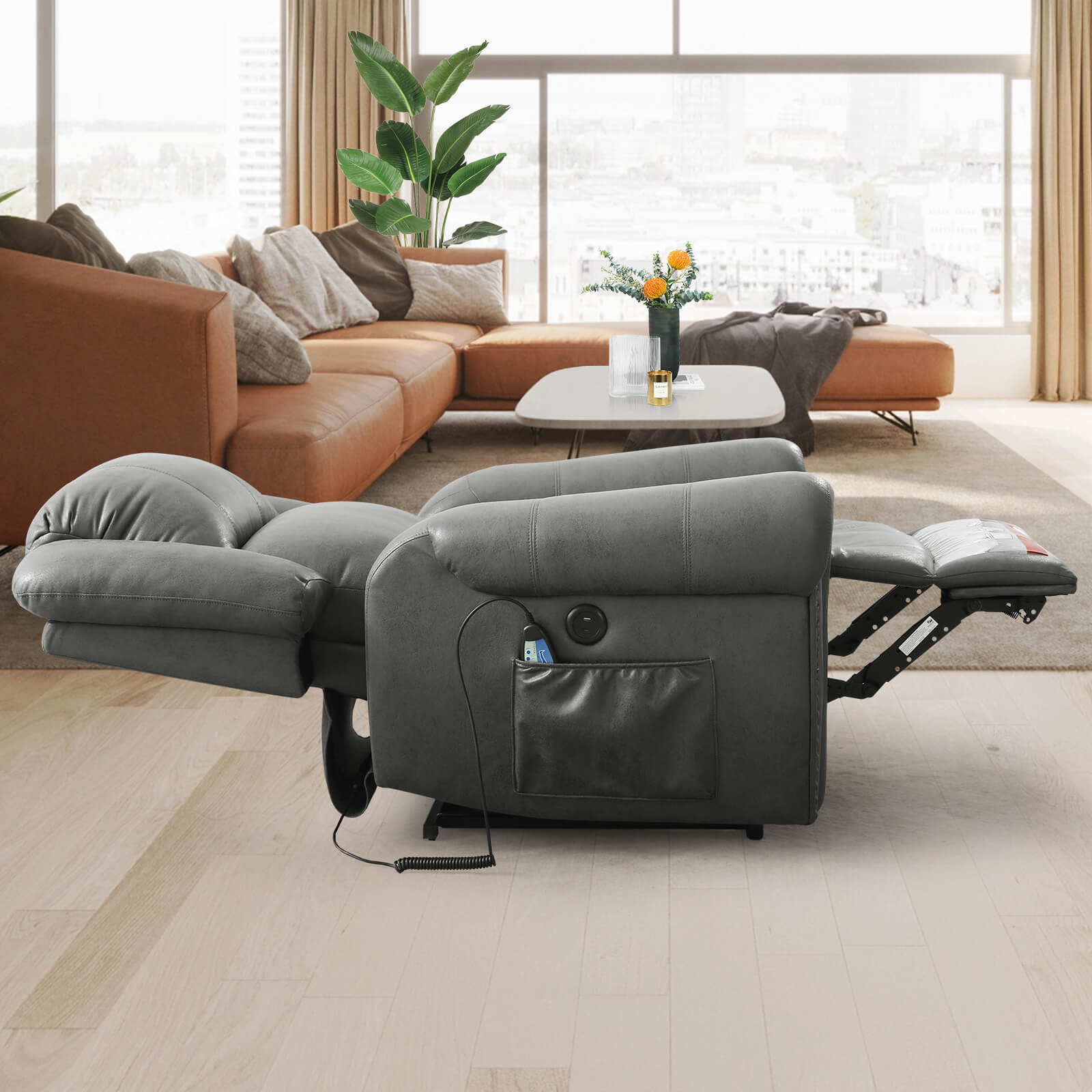 Power Swivel Glider Rocking Recliner Nursery Chair