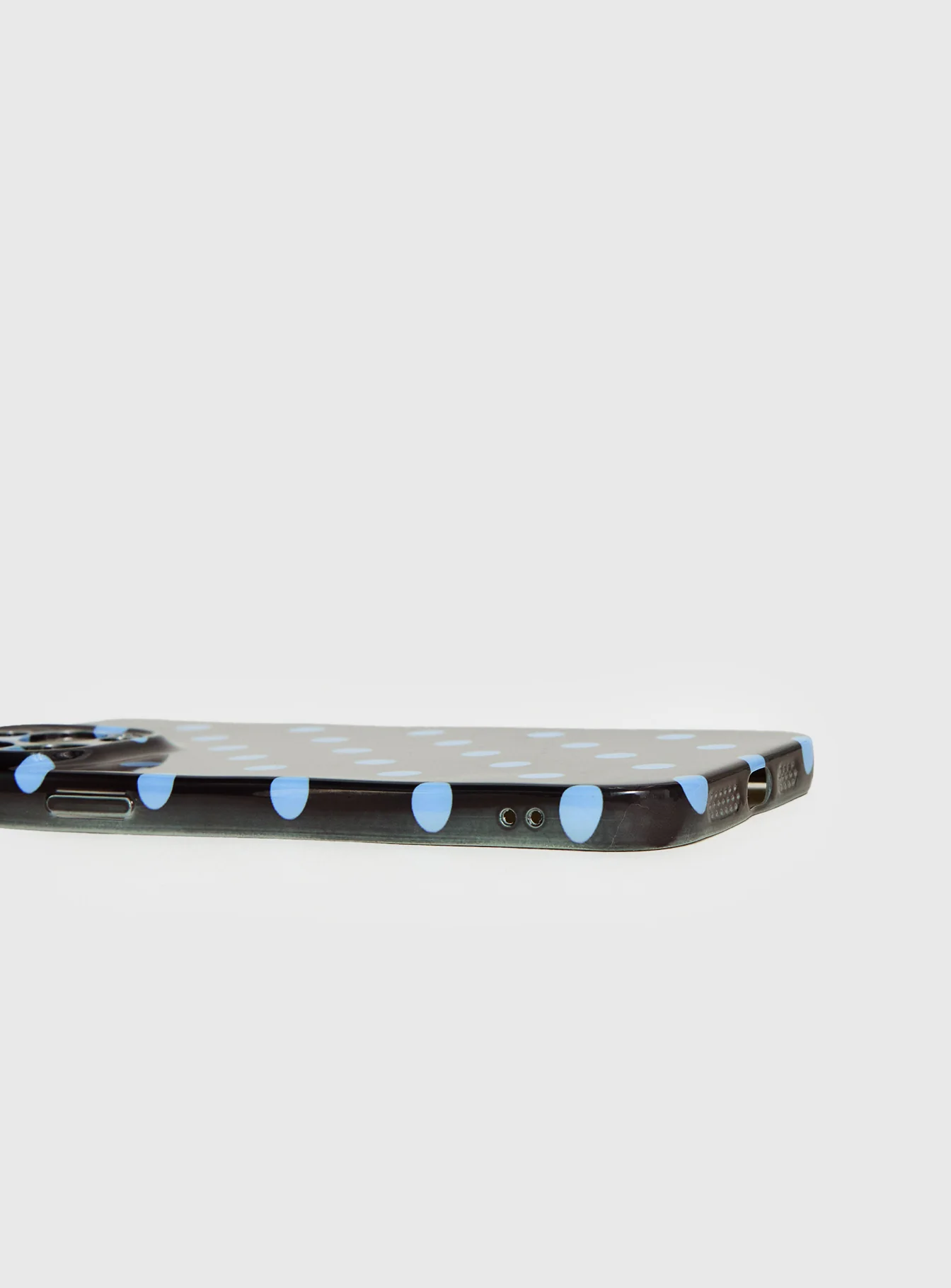 Ferrera iPhone Case Black / Blue Polka