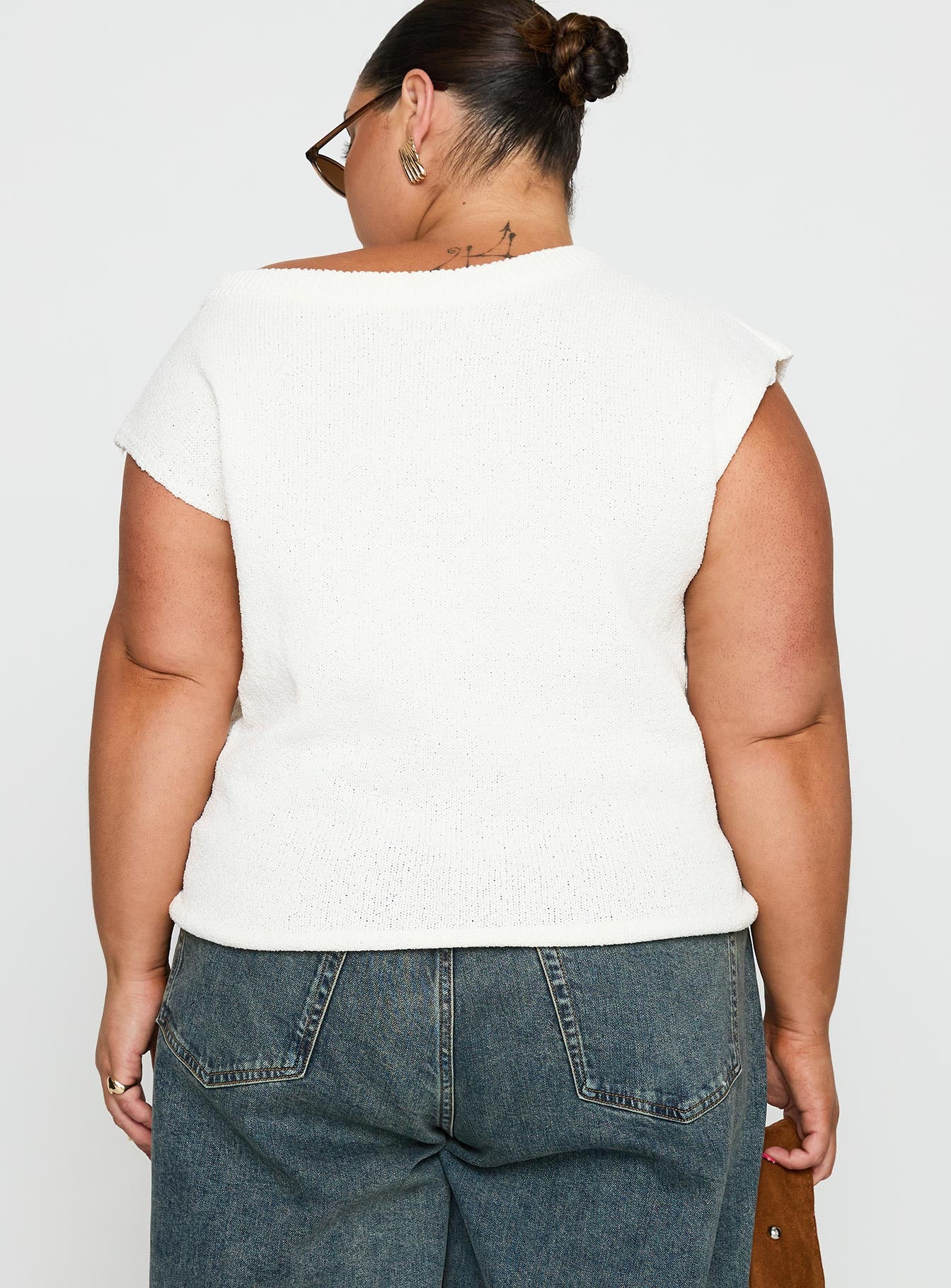 Ashfield Off Shoulder Top White Curve