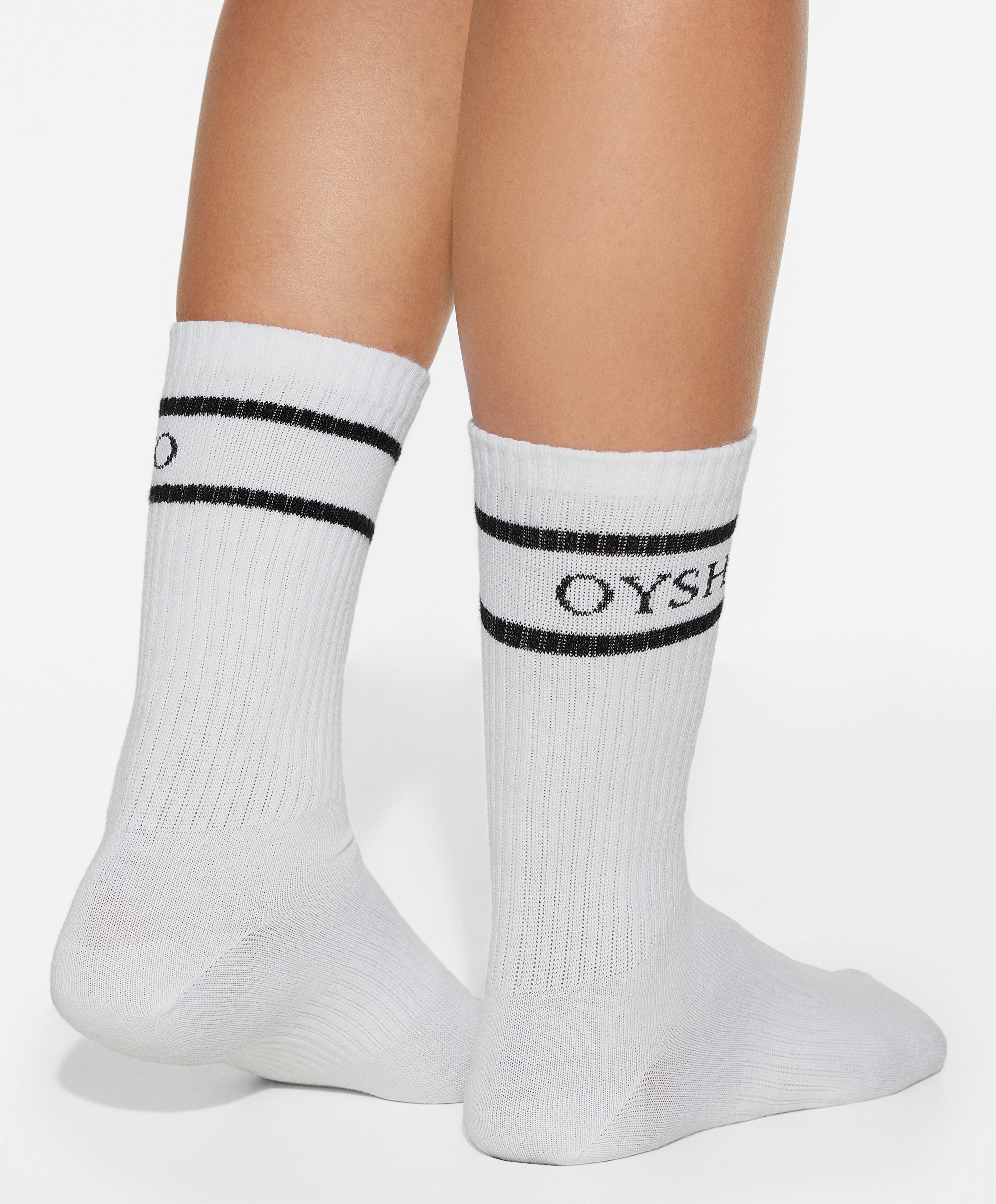 OYSHO Stripe rib classic sports socks in a cotton blend