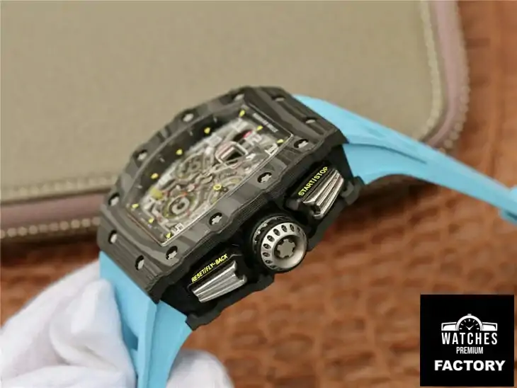 Richard Mille RM11-03 KV Factory Blue Rubber Strap