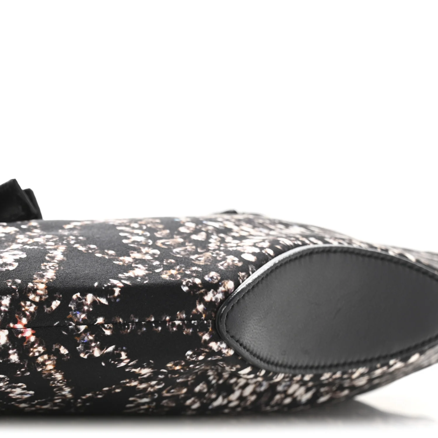 Silk Dandelion Print De Manta Clutch Black - Top Club