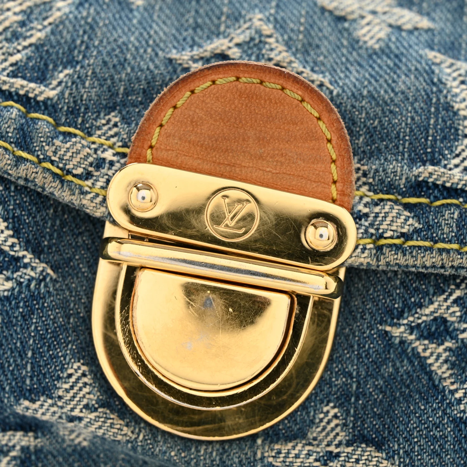 Monogram Denim Mini Pleaty Blue - Top Club