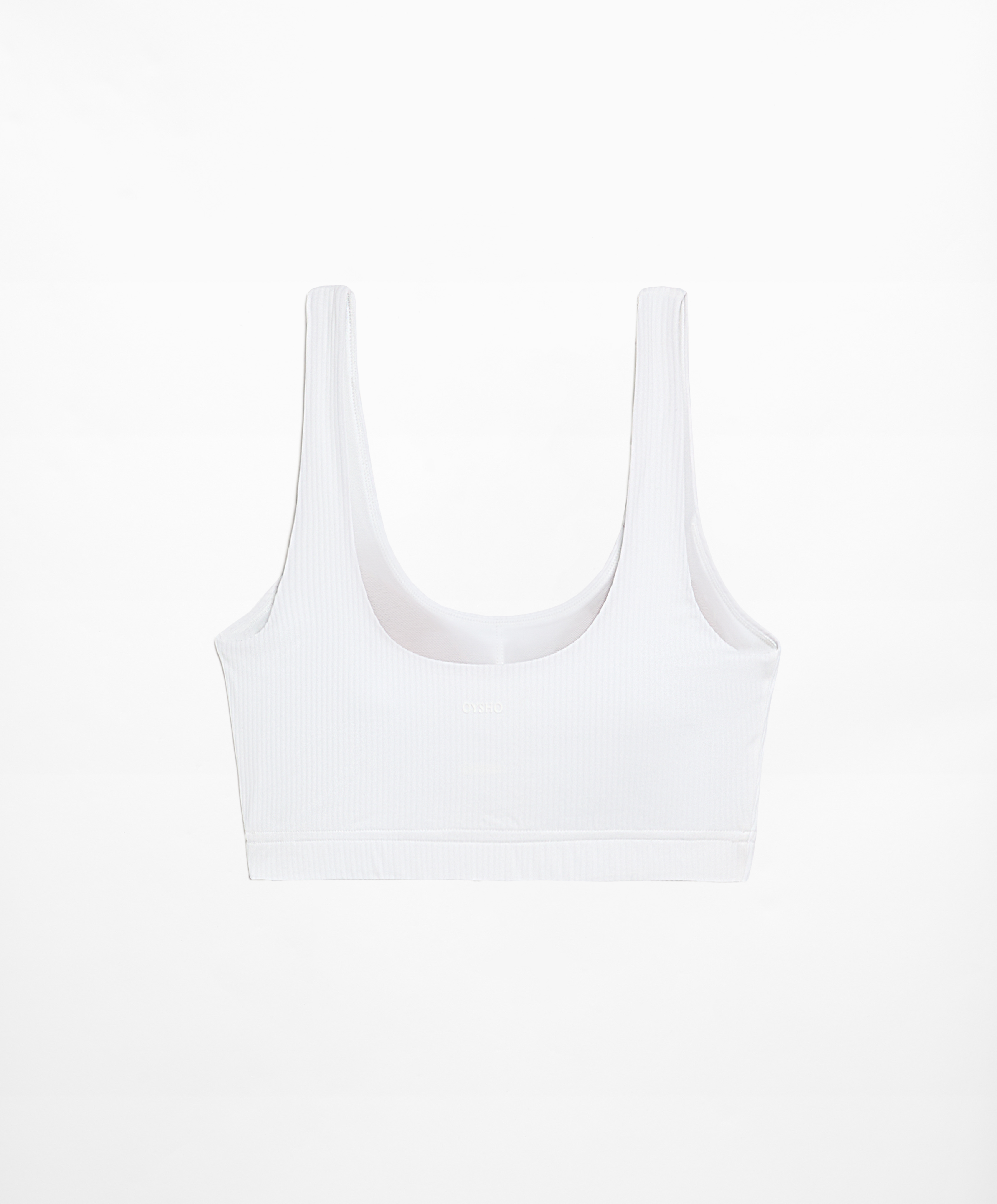 OYSHO Medium-support comfortlux rib sports bra with cups