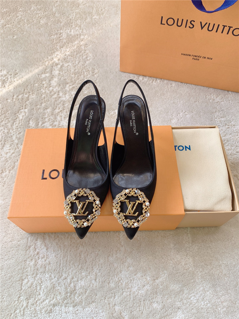 louis vuitton LV silk diamond buckle high heels - Sneaker Replica Workshop