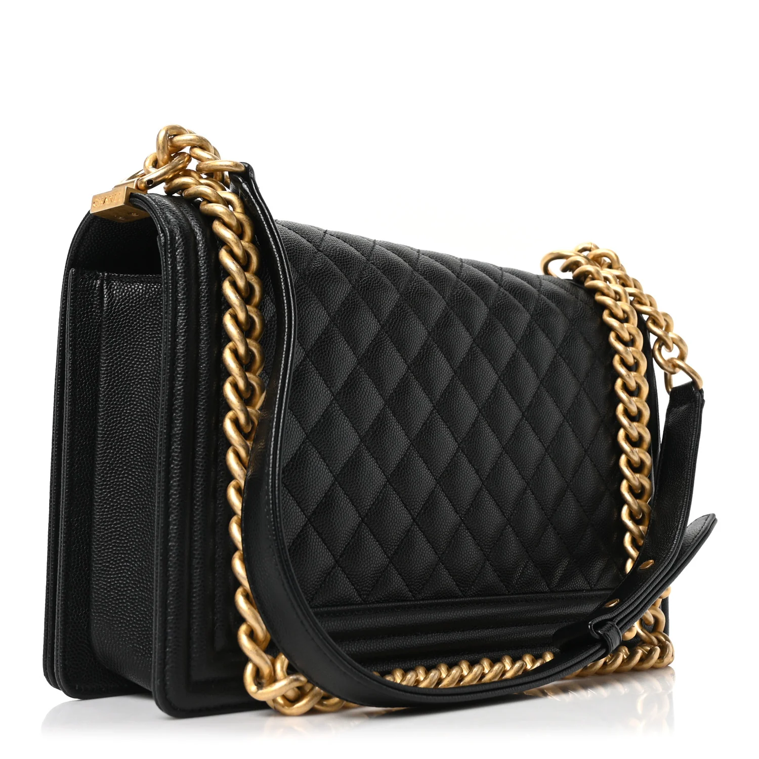 Caviar Quilted New Medium Boy Flap Black - Top Club