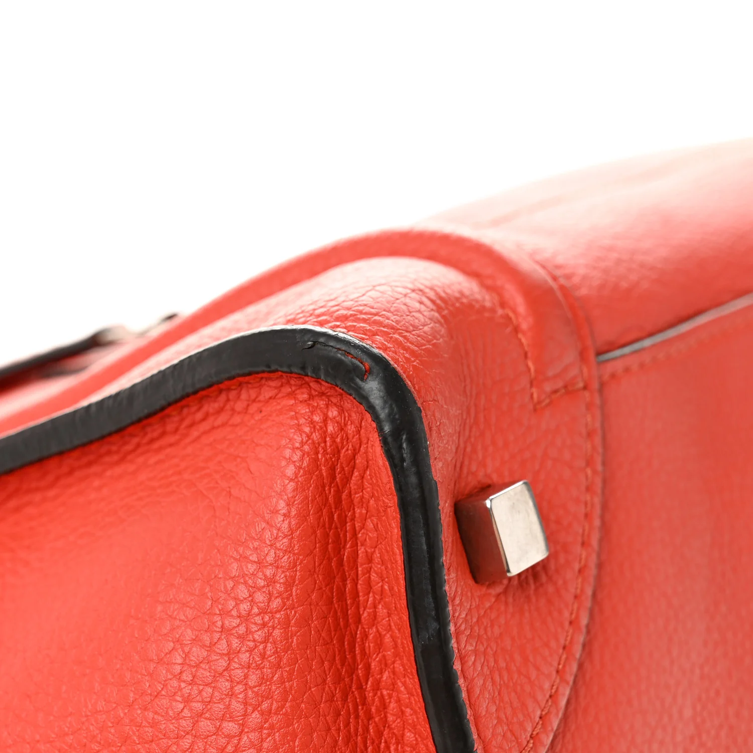 Drummed Calfskin Mini Luggage Coquelicot - Top Club