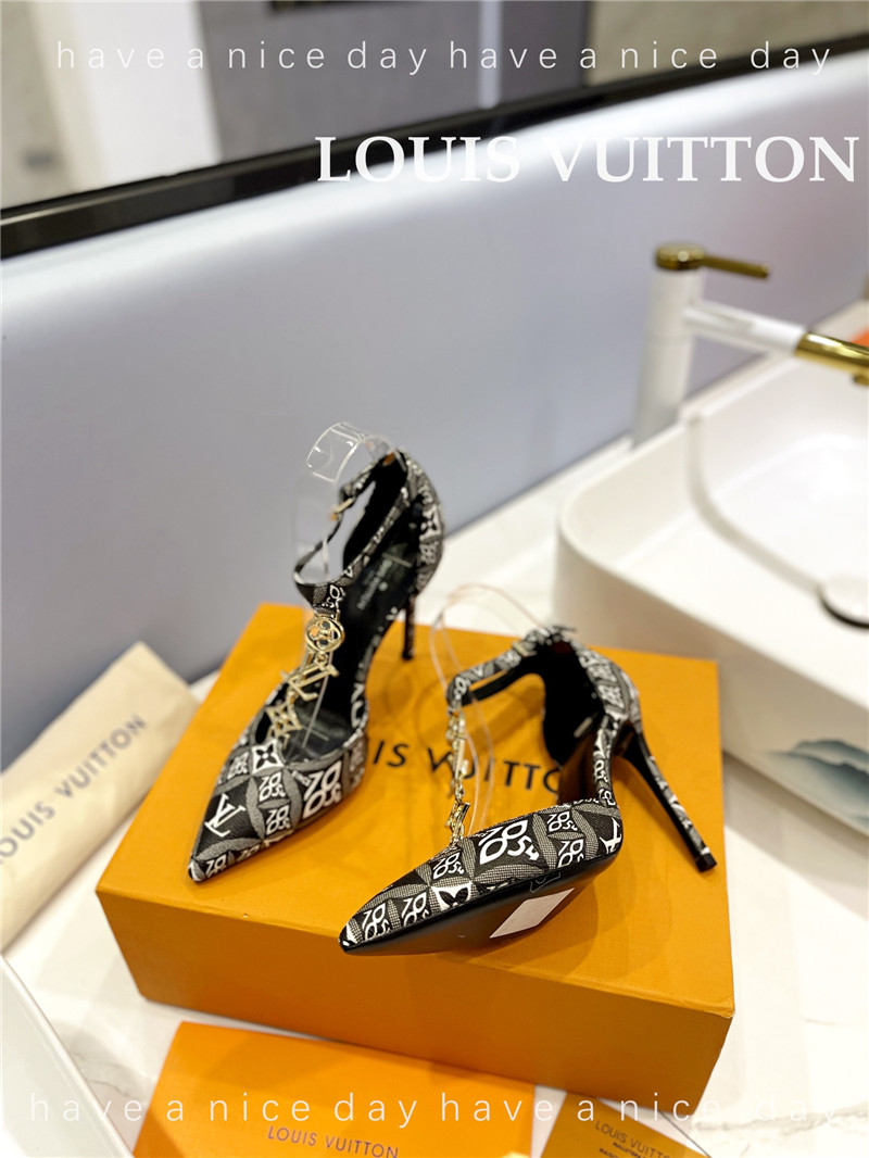 louis vuitton LV fashion bazaar metal chain high heels - Sneaker Replica Workshop