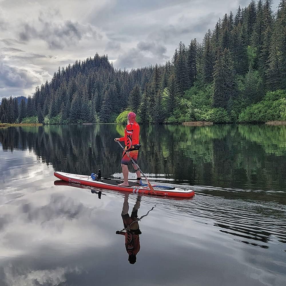 WOWSEA Racer R1 Tavola da Paddle Gonfiabile, Durevole e Stabile DaCorsa Paddle Board, Caccia e Esplorazione Tavola SUP con Kit Accessori, Buona Scelta per l'esercizio acquatico e La Ricreazione