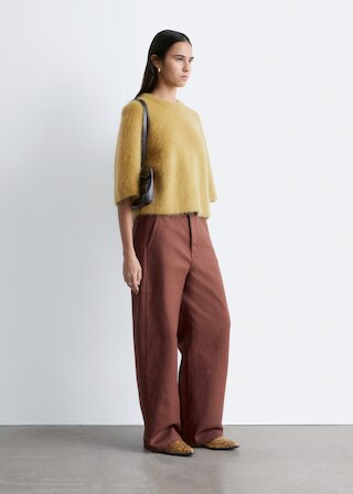 & Other Stories MOHAIR-BLEND KNITTED T-SHIRT