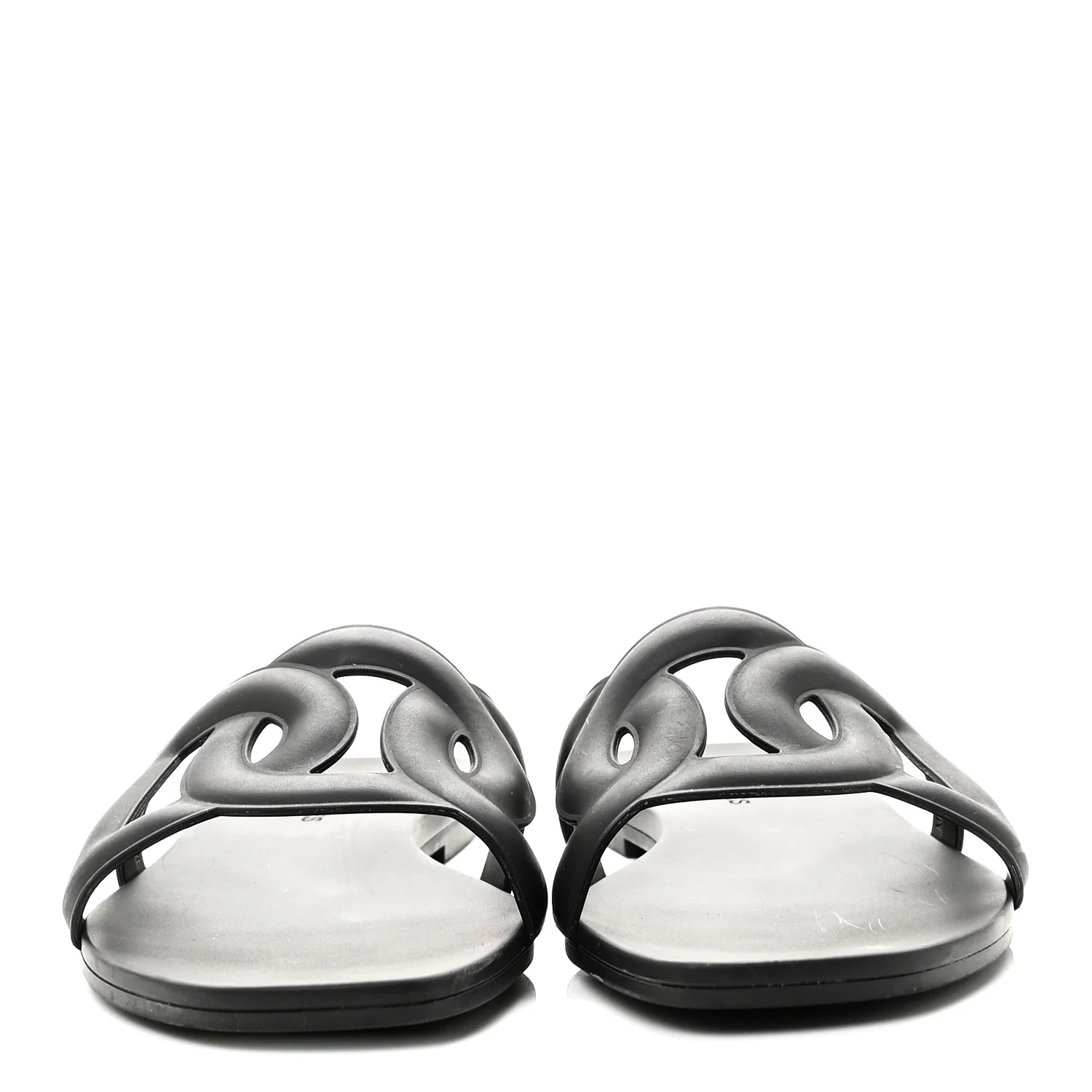 Rubber Aloha Sandals 35 Black - Top Club