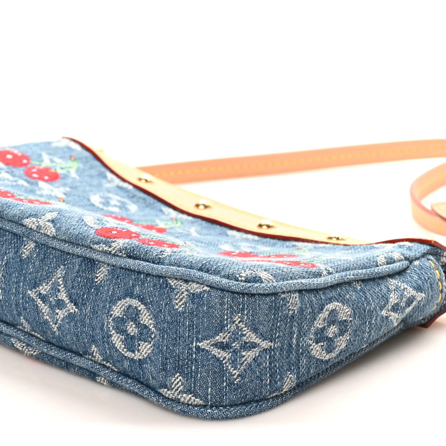 LV X TM Monogram Denim Cerises Pochette Accessories Blue - Top Club