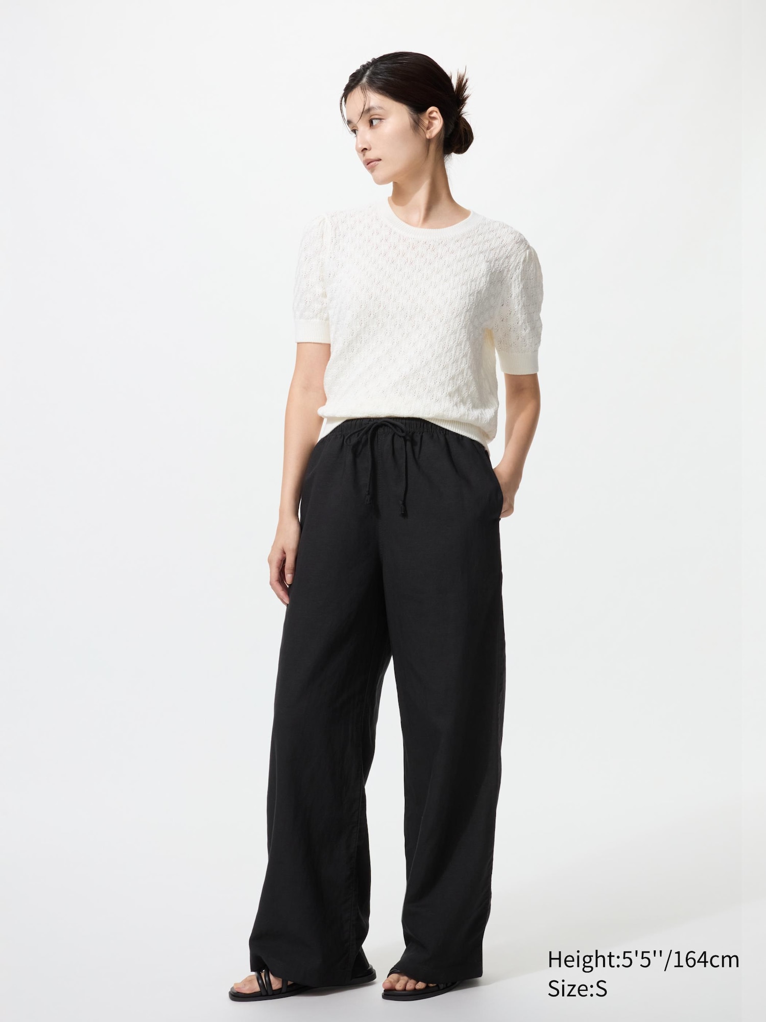 Linen Blend Easy Pants
