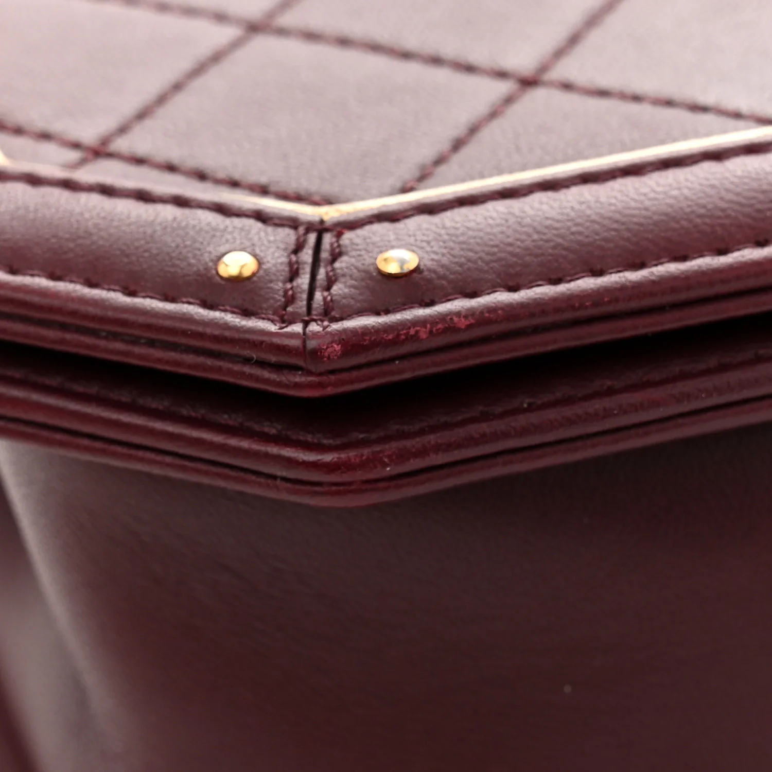 Calfskin Quilted Small Octagon CC Clasp Flap Bag Red Gold - Top Club