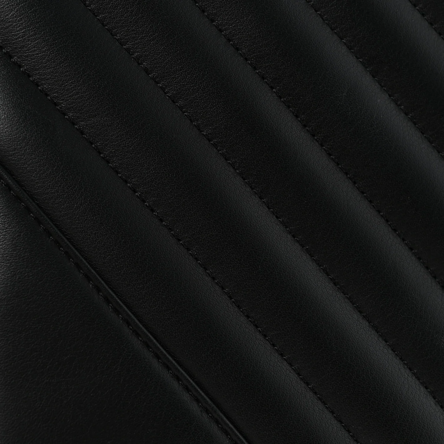 Calfskin Chevron Quilted Large Statement Flap Black - Top Club