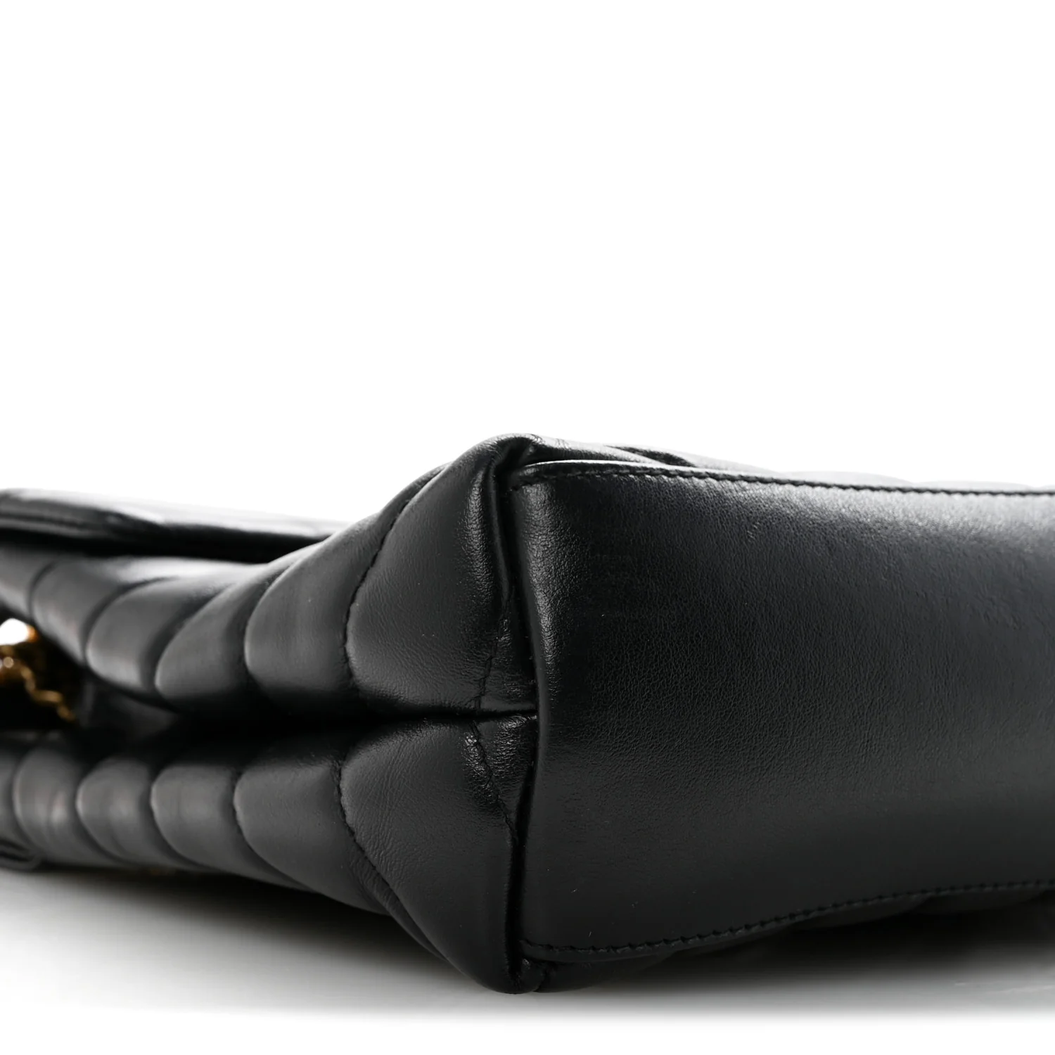 Calfskin Y Quilted Monogram Small Loulou Chain Satchel Black - Top Club