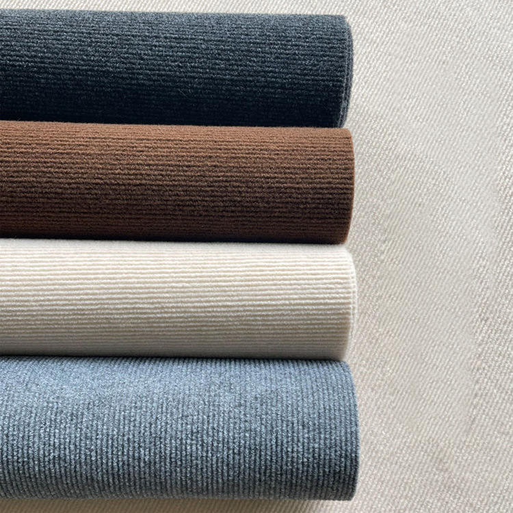 Commercial Office Carpet Freely Cut Stripe Bedroom All Room Solid Color Custom Floor Rugs Large Living Room Carpets for Roll up