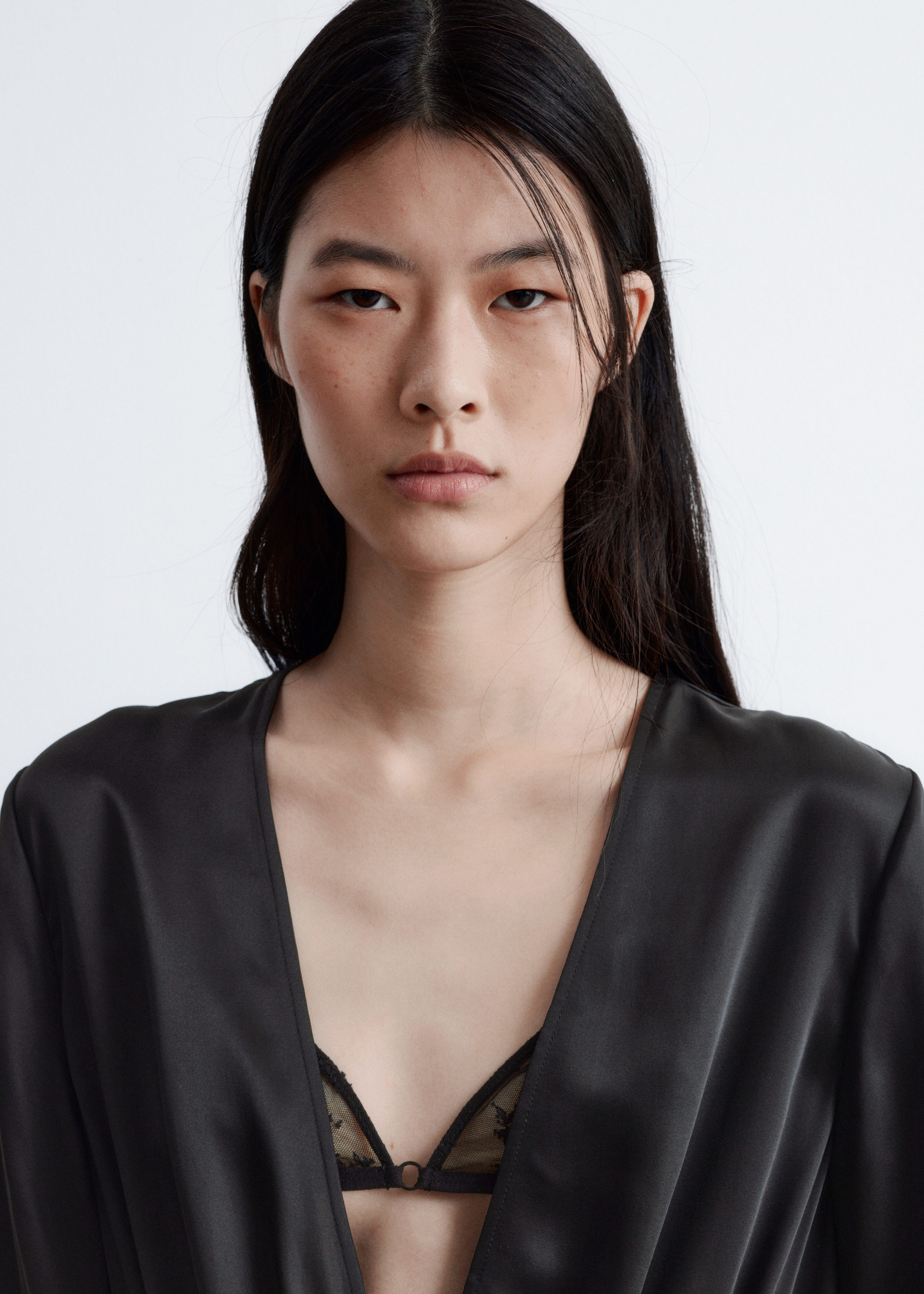 & Other Stories SATIN MIDI SHIRT DRESS