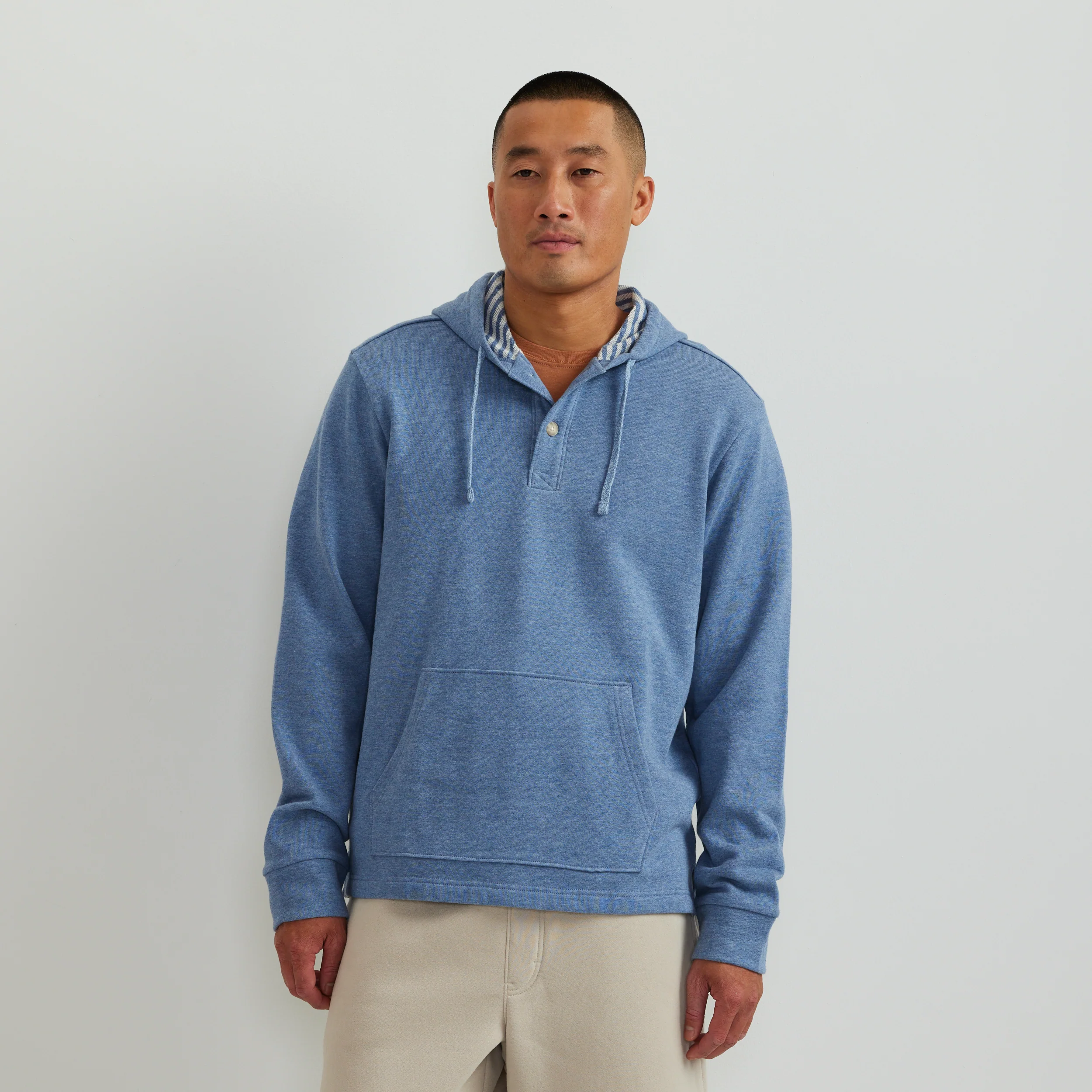 Men's Henley Hoodie - MoB Apparel