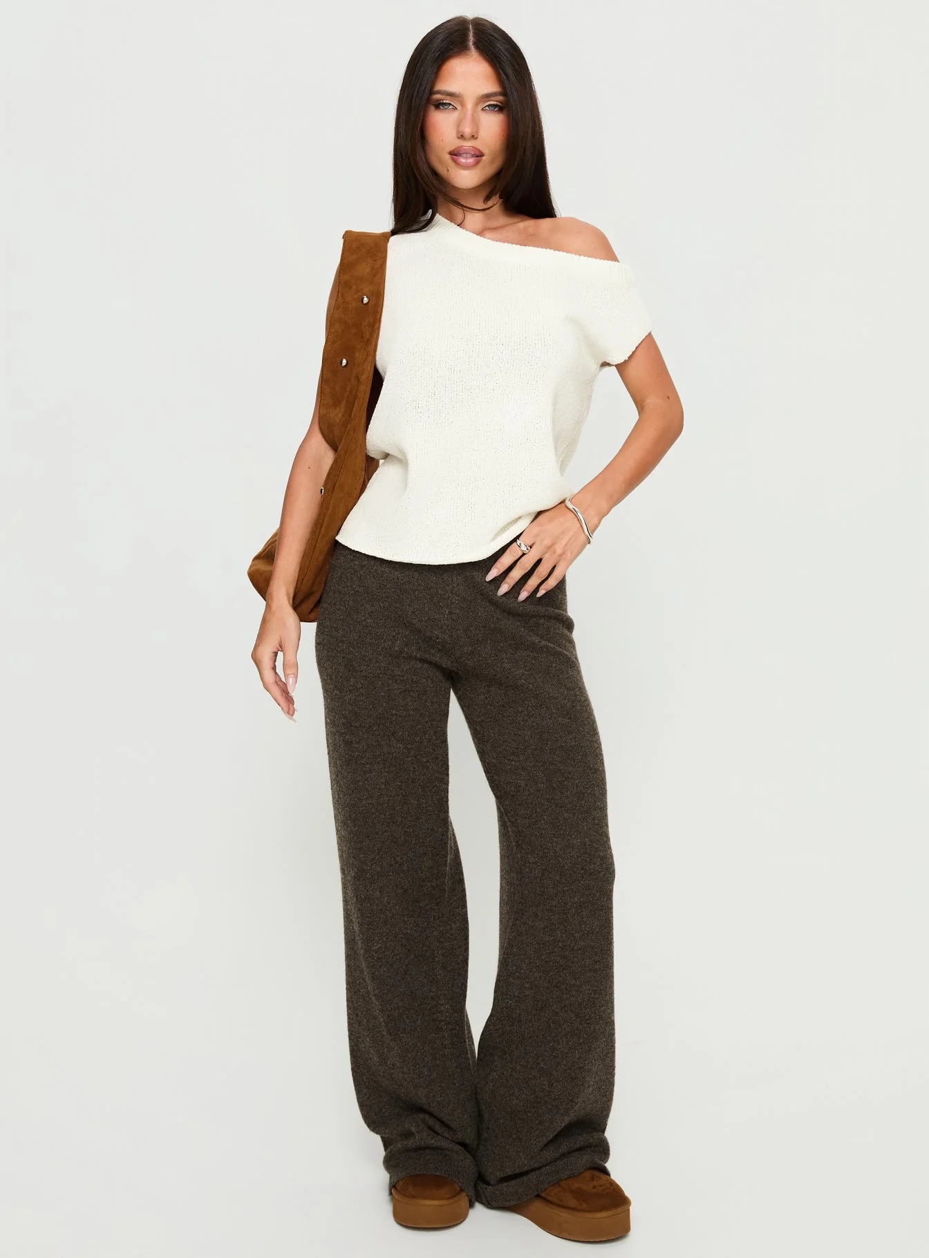 Karee Knit Pants Brown