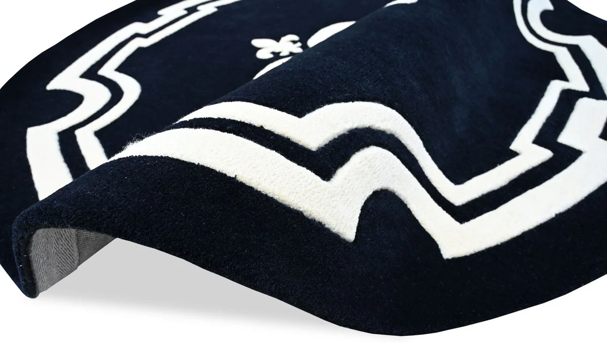 Luxury Baroque Carpet Black / White - Various Sizes