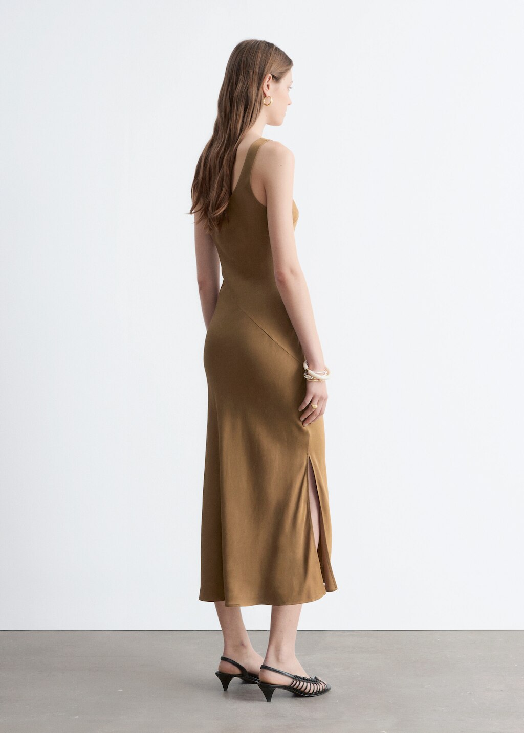 & Other Stories BIAS-CUT MIDI DRESS